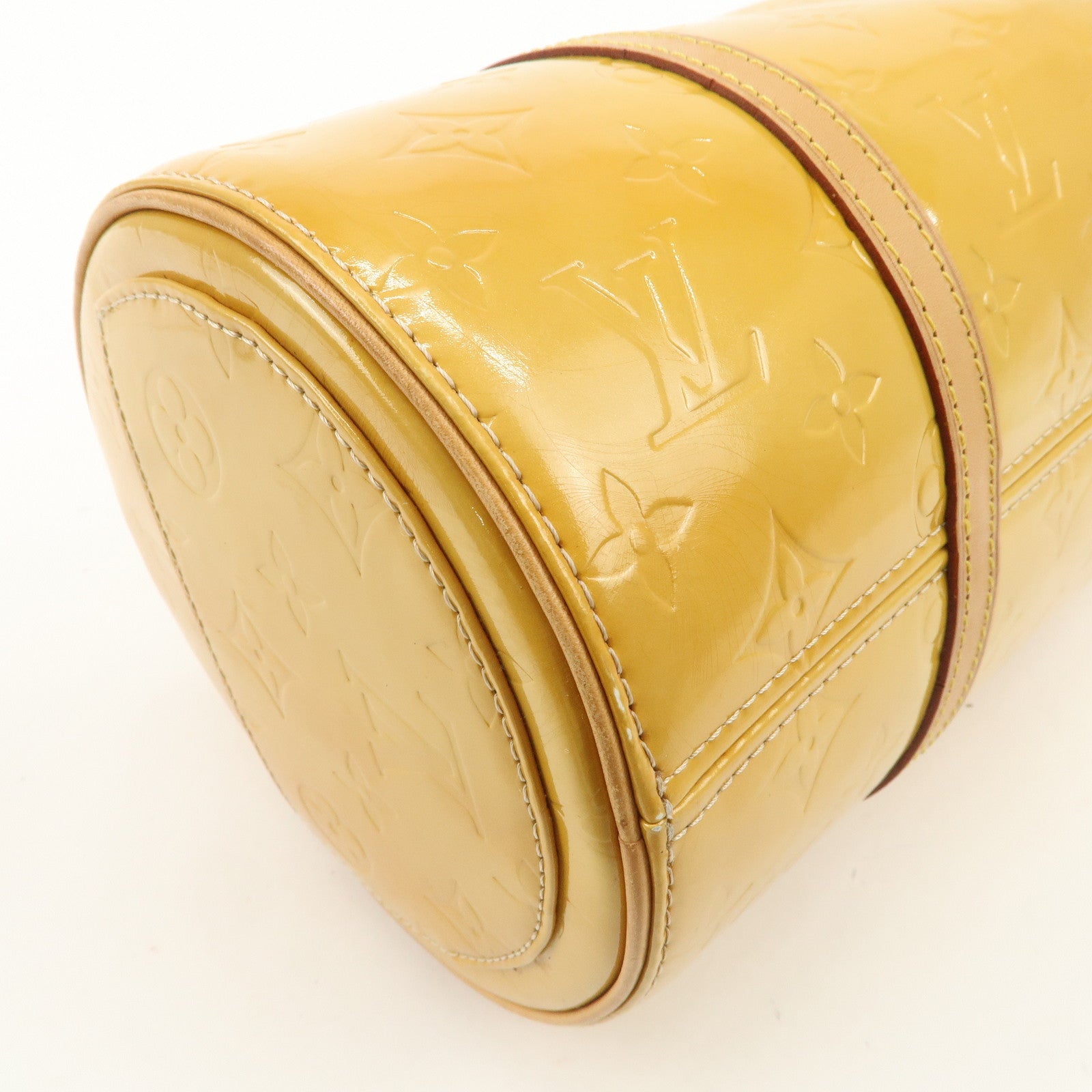 Louis Vuitton Monogram Vernis Leather Bedford Hand Bag Beige M91329