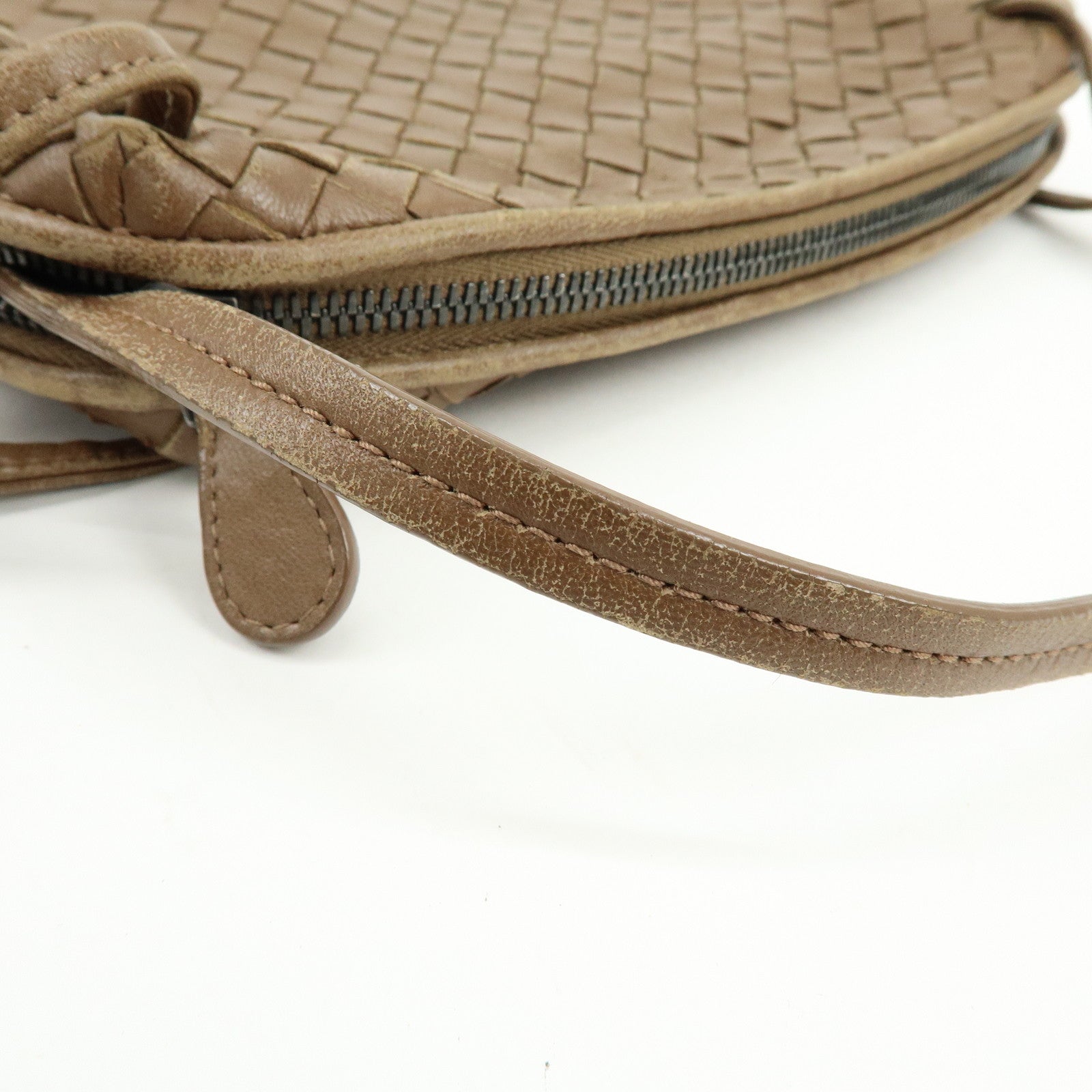 BOTTEGA VENETA Intrecciato Leather Shoulder Bag Brown 39270