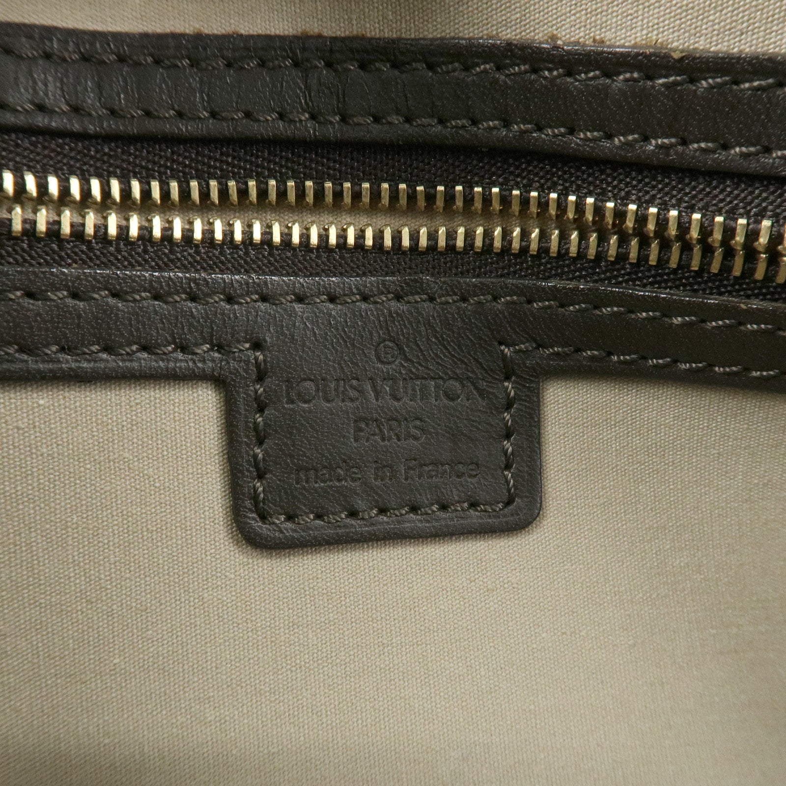 Louis Vuitton Monogram Mini Leather Canvas Hand Bag Khaki M92205 Used