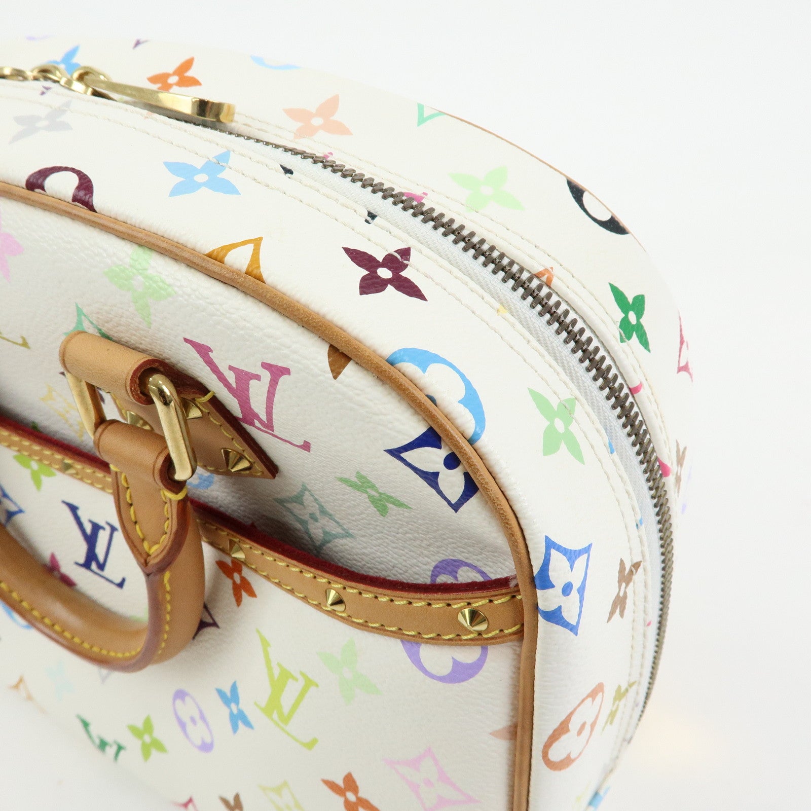 Louis Vuitton Monogram Multicolor Trouville Hand Bag Blanc M92663