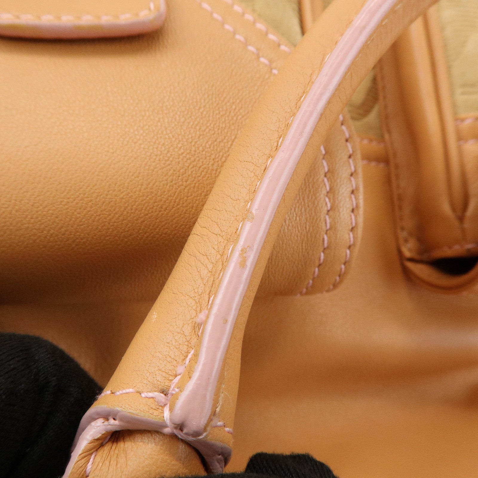 LOEWE Logo Suede Leather Hand Bag Mini Tote Bag Light Brown Beige