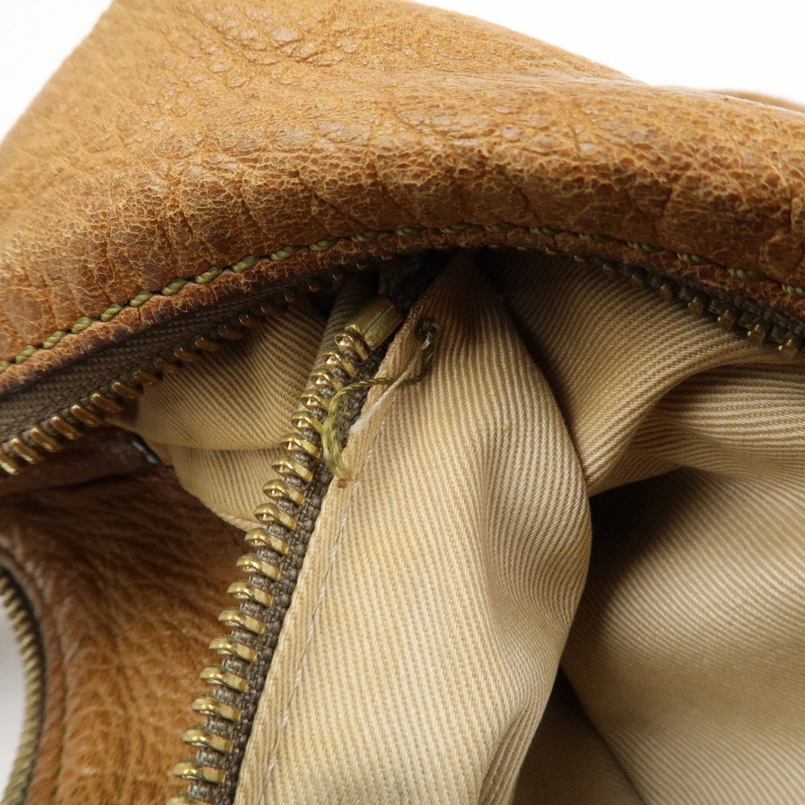 Chloe Leather Heloise Shoulder Bag Hand Bag Brown