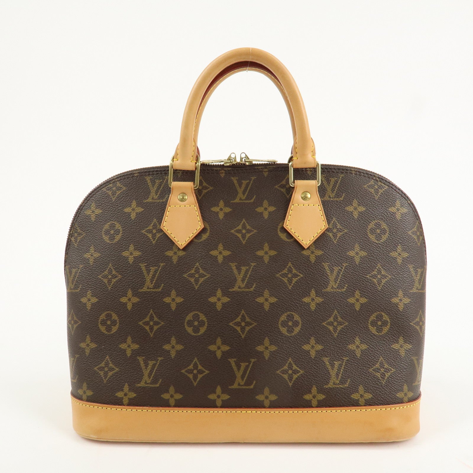 Louis Vuitton Monogram Canvas Alma Hand Bag Brown M51130 Used