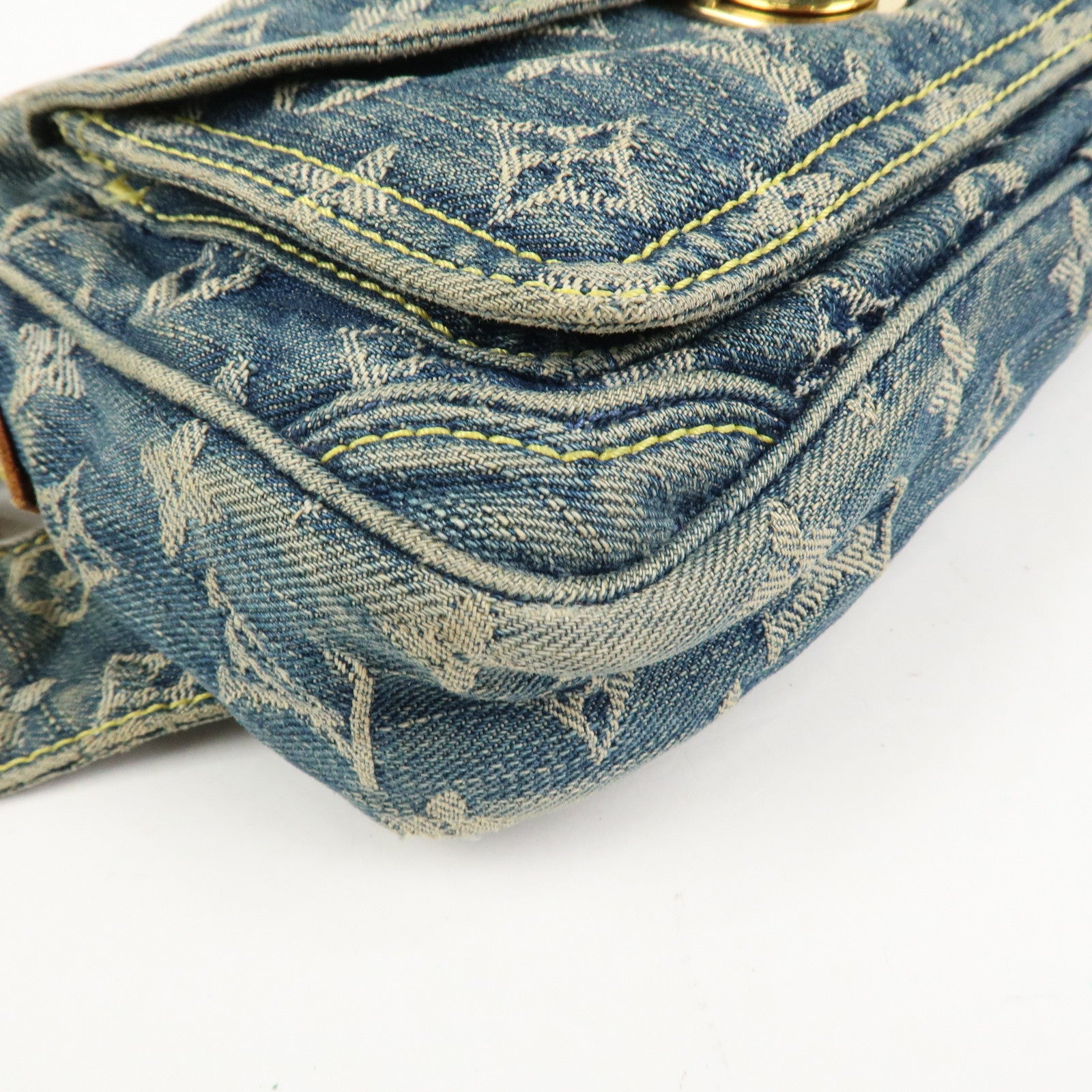 Louis Vuitton Monogram Denim Bum Bag Waist Bag Blue M95347