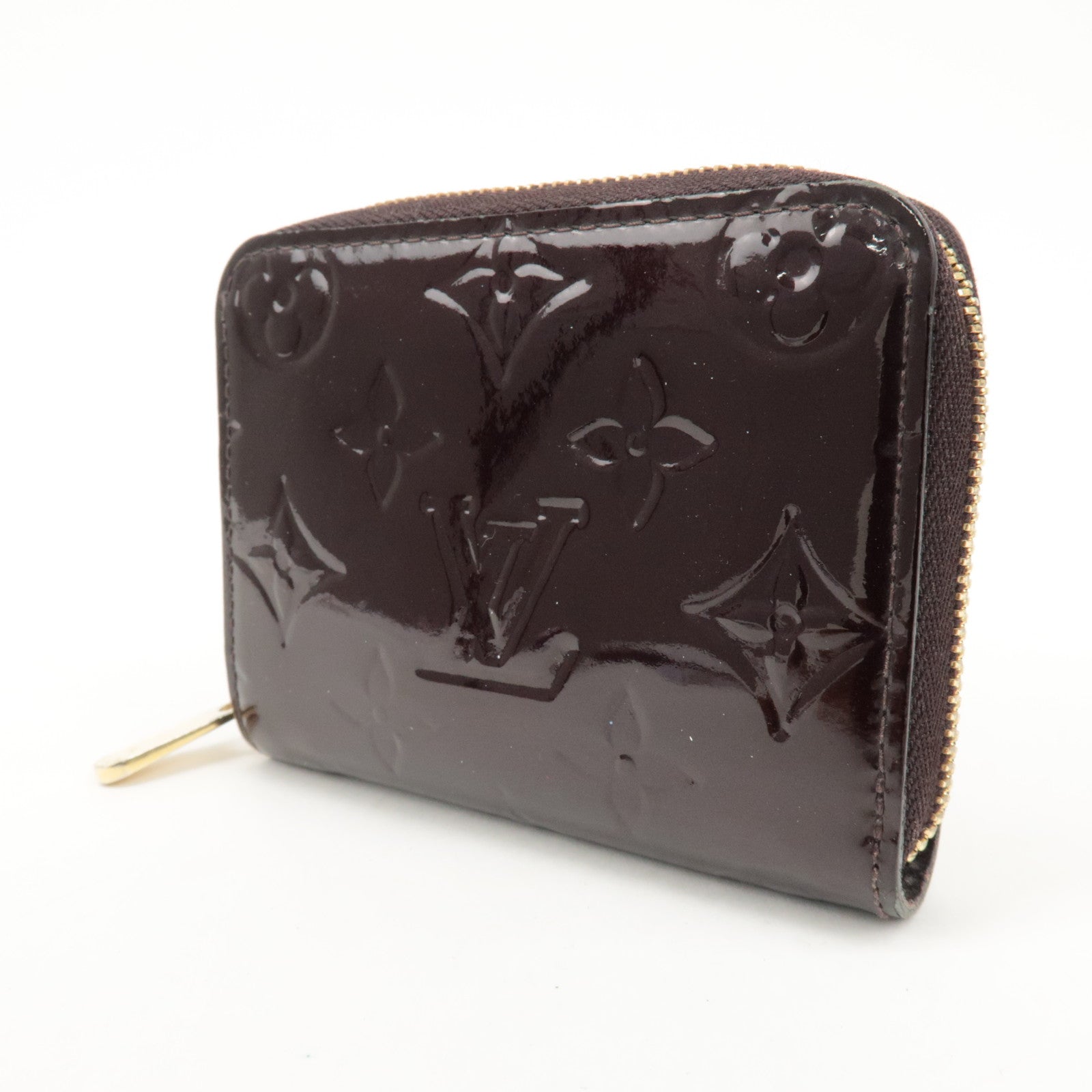 Louis Vuitton Monogram Vernis Zippy Coin Purse Amarante M93607 Used