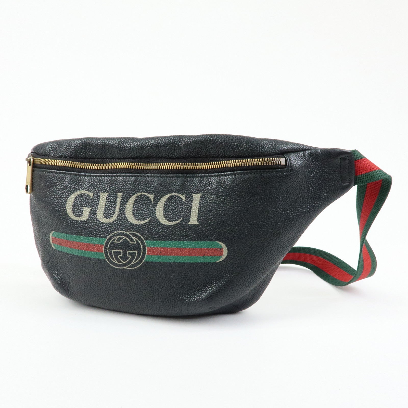 GUCCI Sherry Interlocking G Waist Pouch Body Bag Black 530412