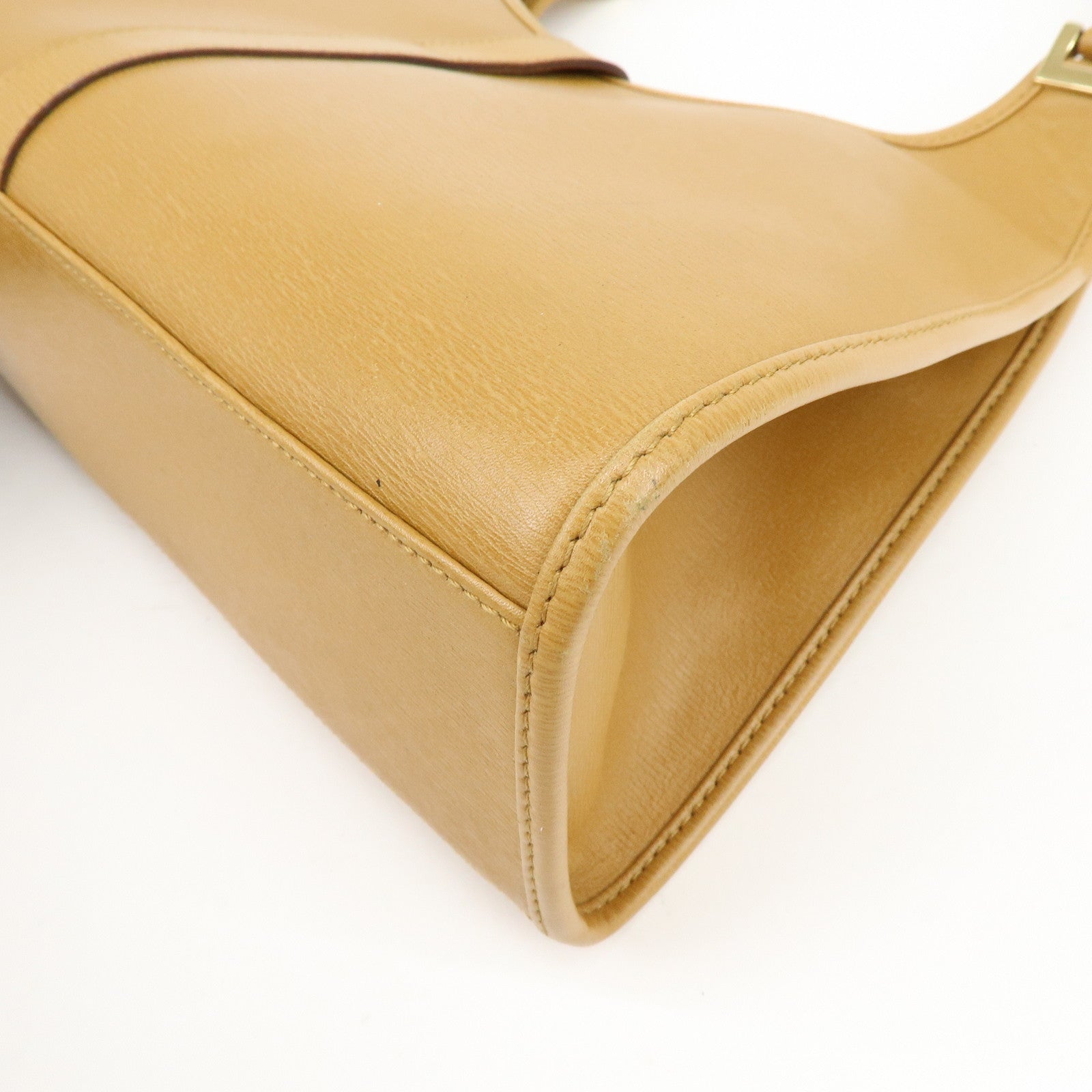 GUCCI Jackie Leather Shoulder Bag Hand Bag Brown 002.1067