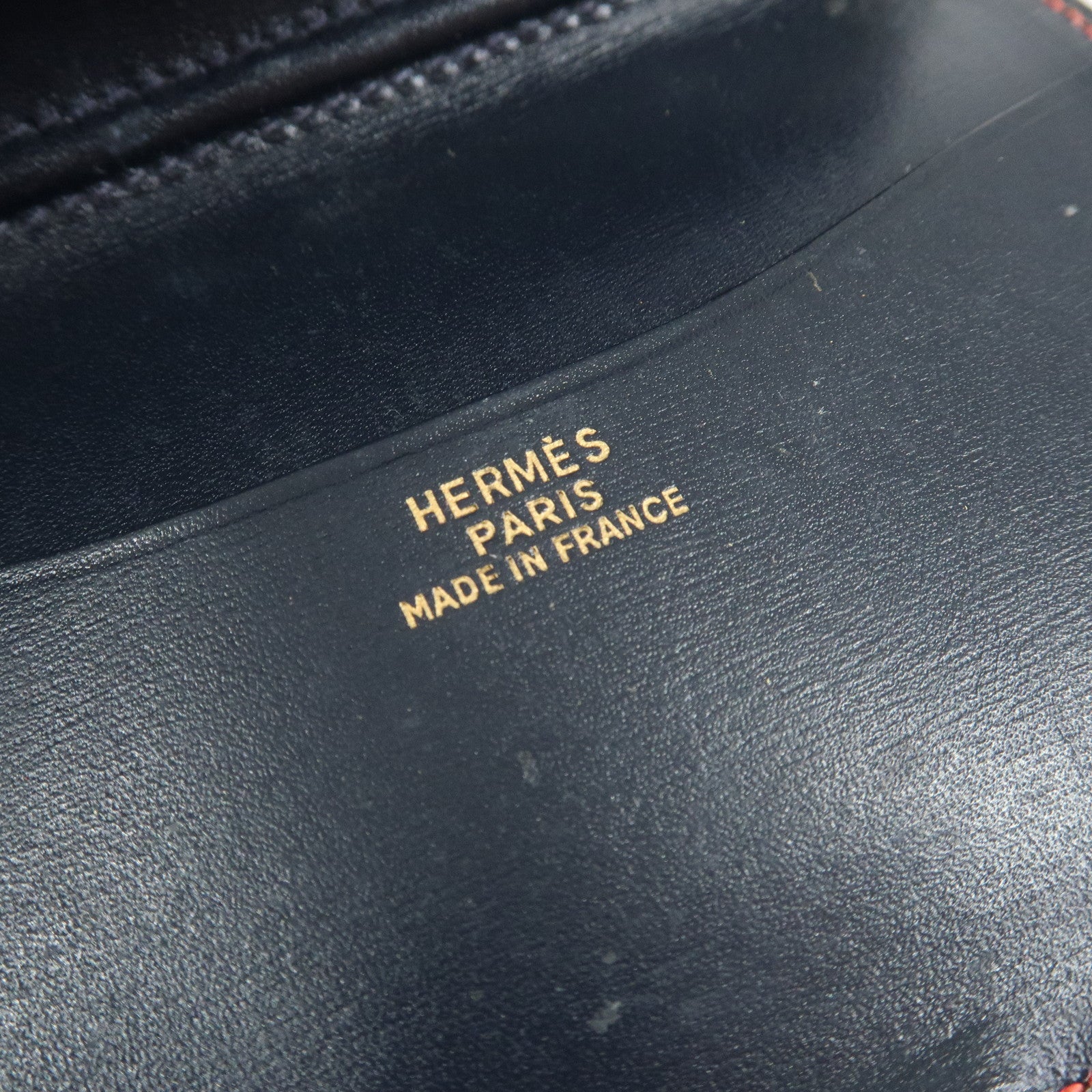 HERMES Box Calf Leather Agenda PM Planner Cover 〇Q Stamped Red