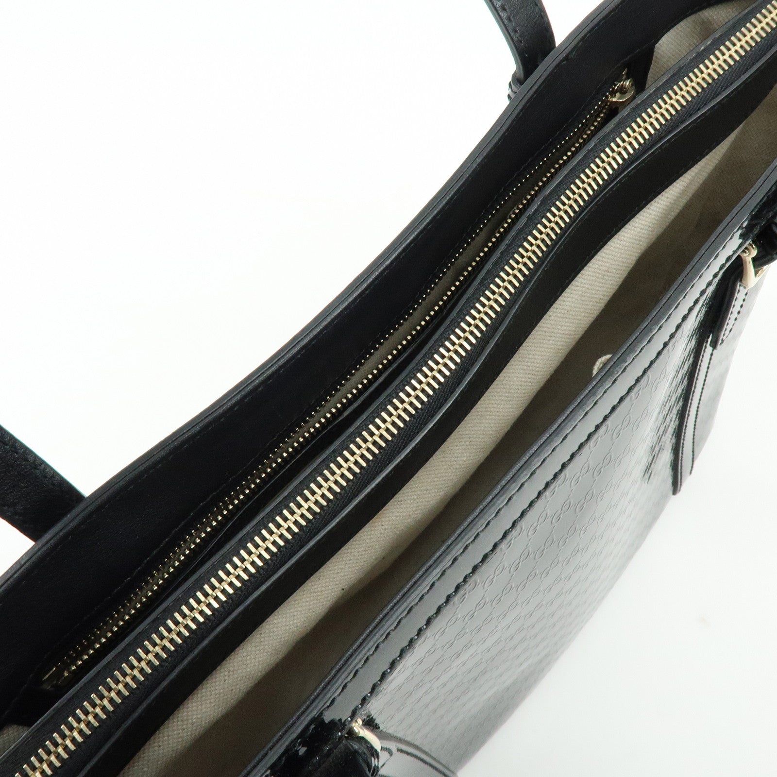 GUCCI Microguccissima Gucci Nice Patent Leather Tote Bag 336776