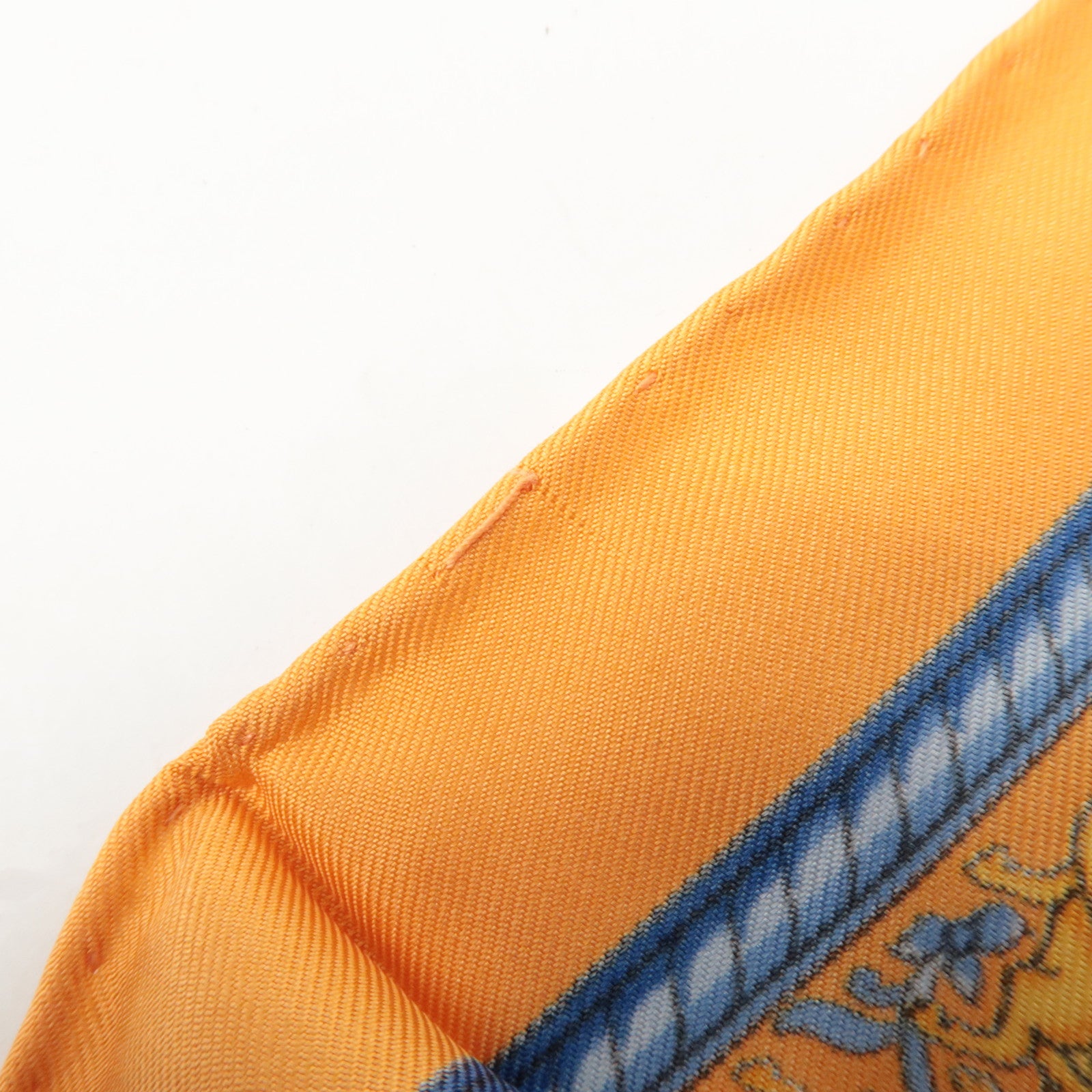 HERMES Carre 90 Silk 100% Scarf CHASSE EN INDE Orange Multicolor Used