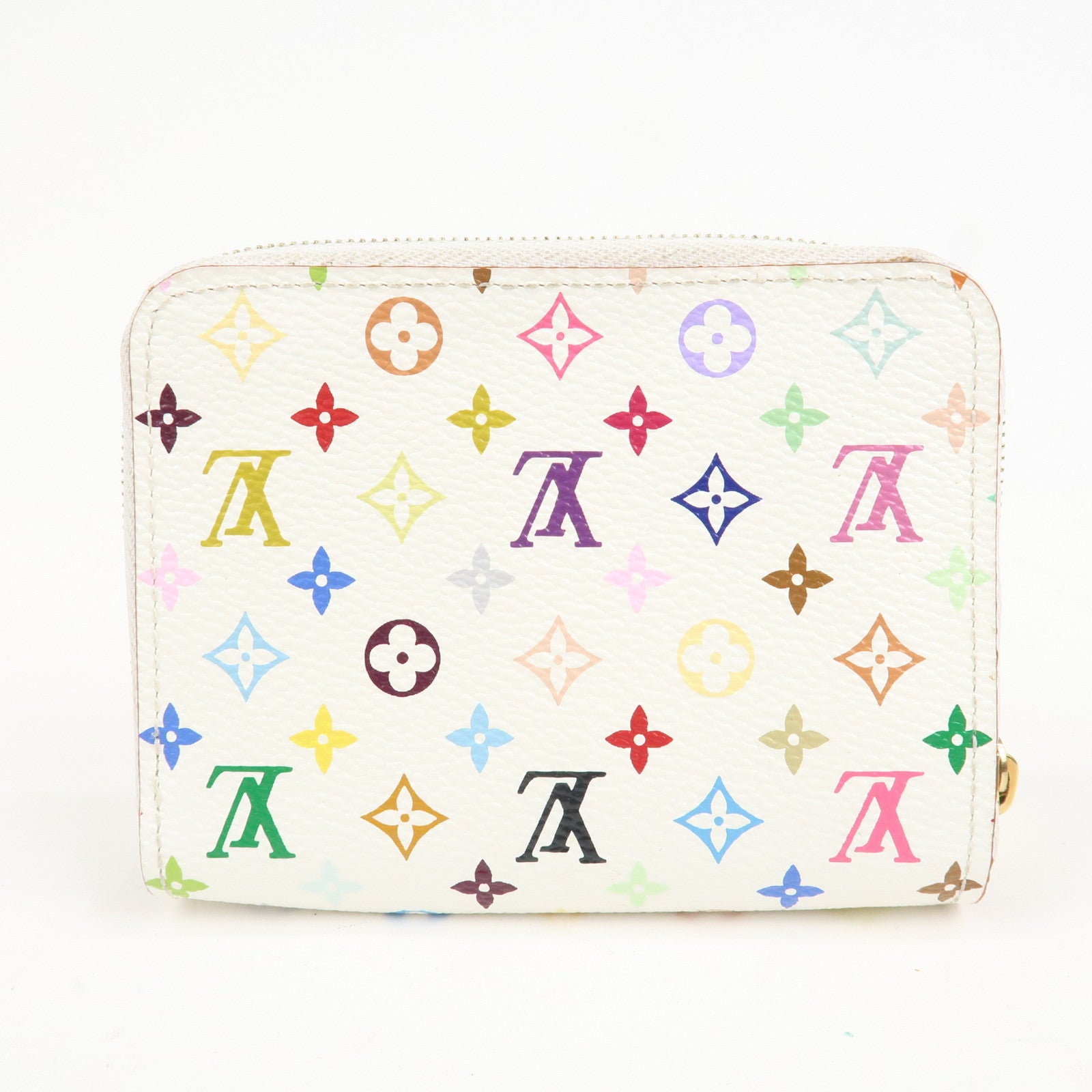 Louis Vuitton Monogram Multicolor Zippy Coin Purse Blanc M93741