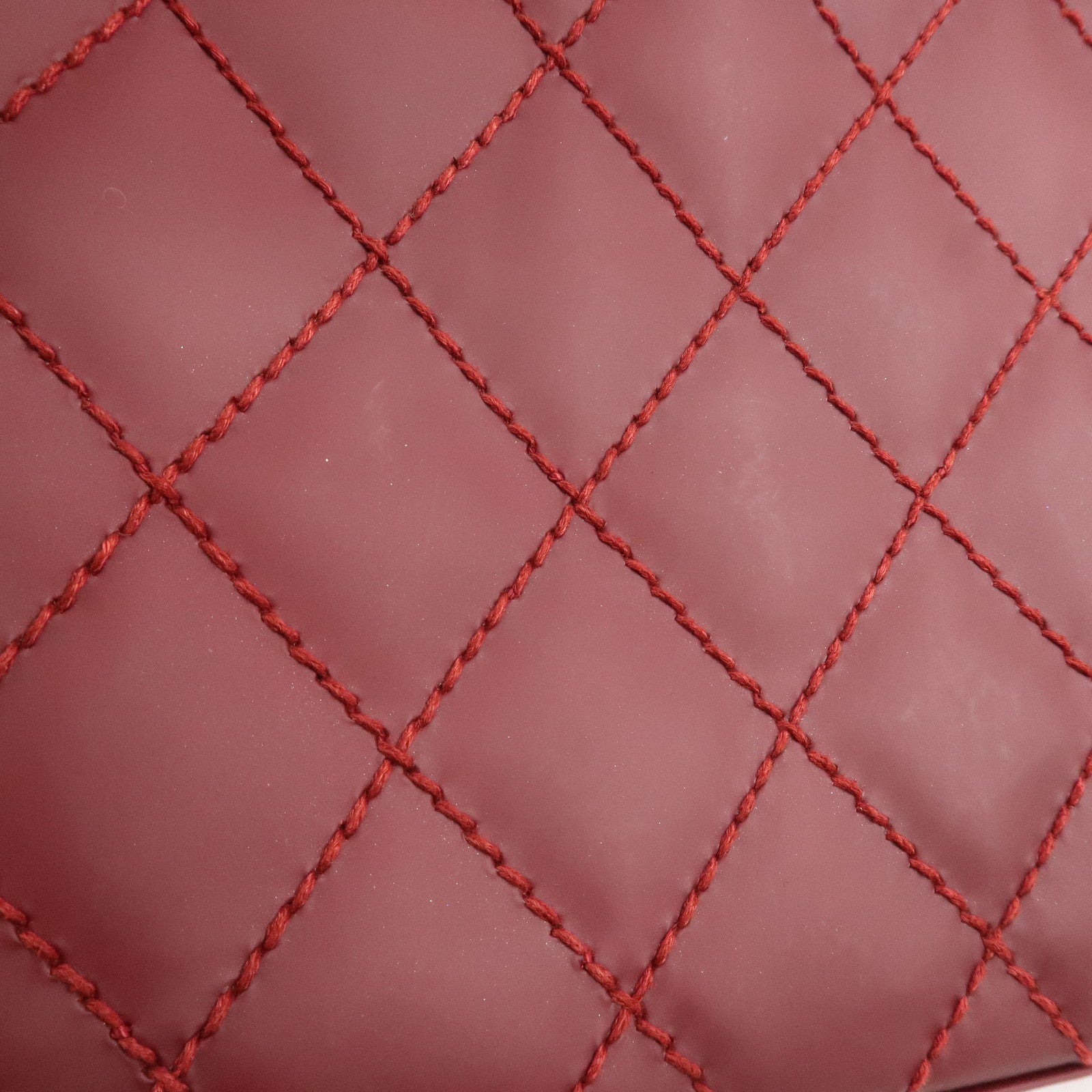 CHANEL Wild Stitch Leather Tote Bag Hand Bag Red A18126