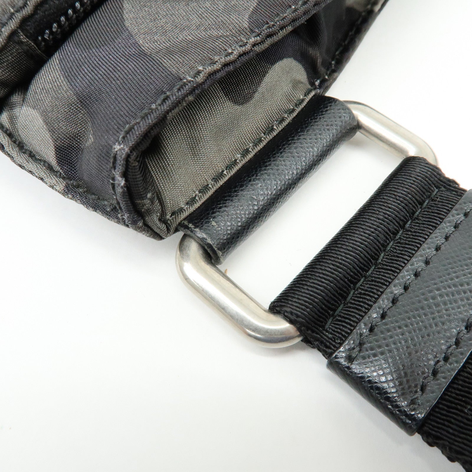 PRADA Triangle Logo Nylon Shoulder Bag Crossbody Bag Camouflage