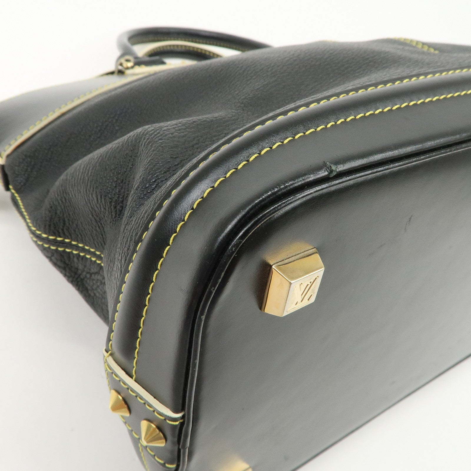 Louis Vuitton Suhari Leather Lock It MM Hand Bag Noir Black M91875