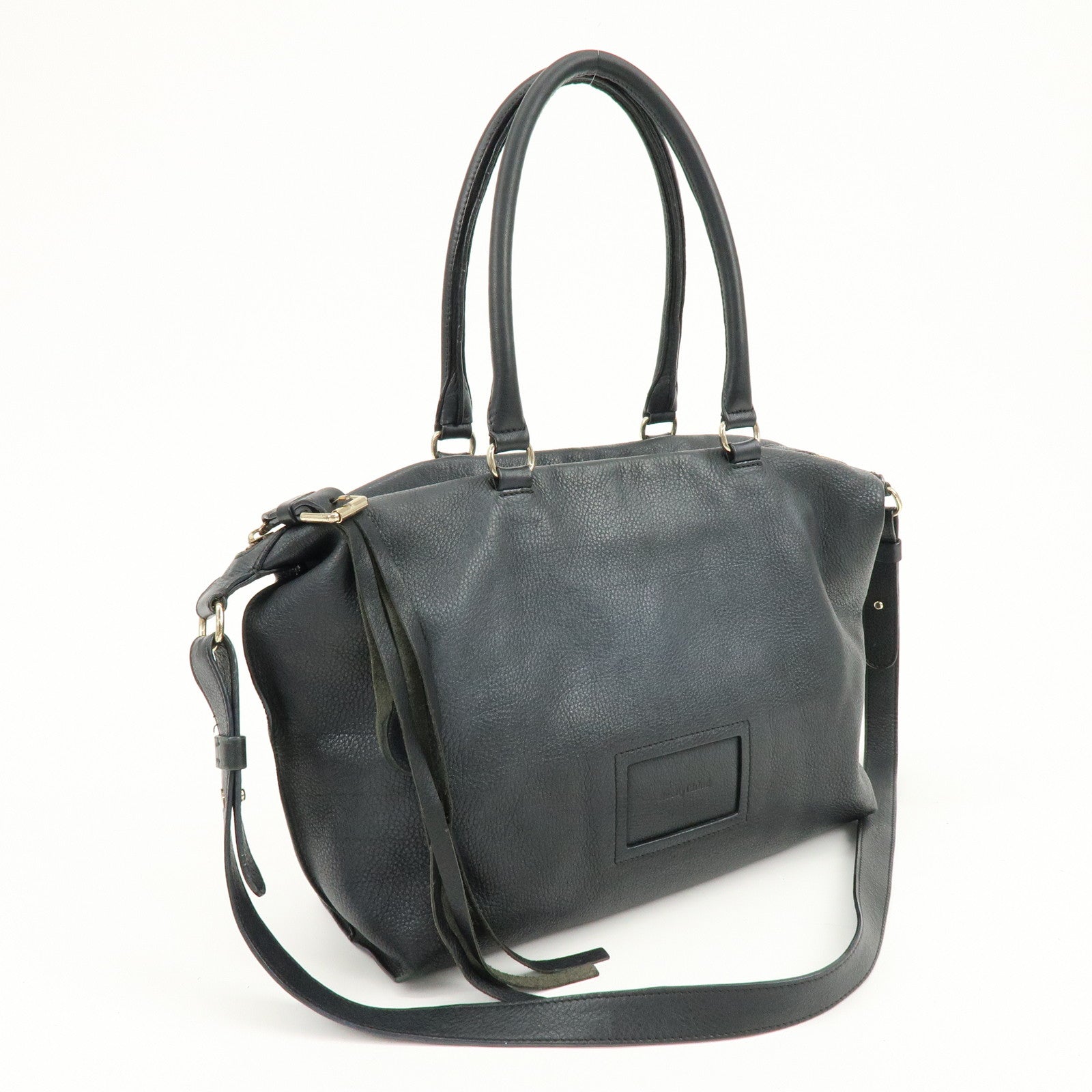 Chloe See By Chloe Leather 2Way Bag Shoulder Bag Hand Bag Black