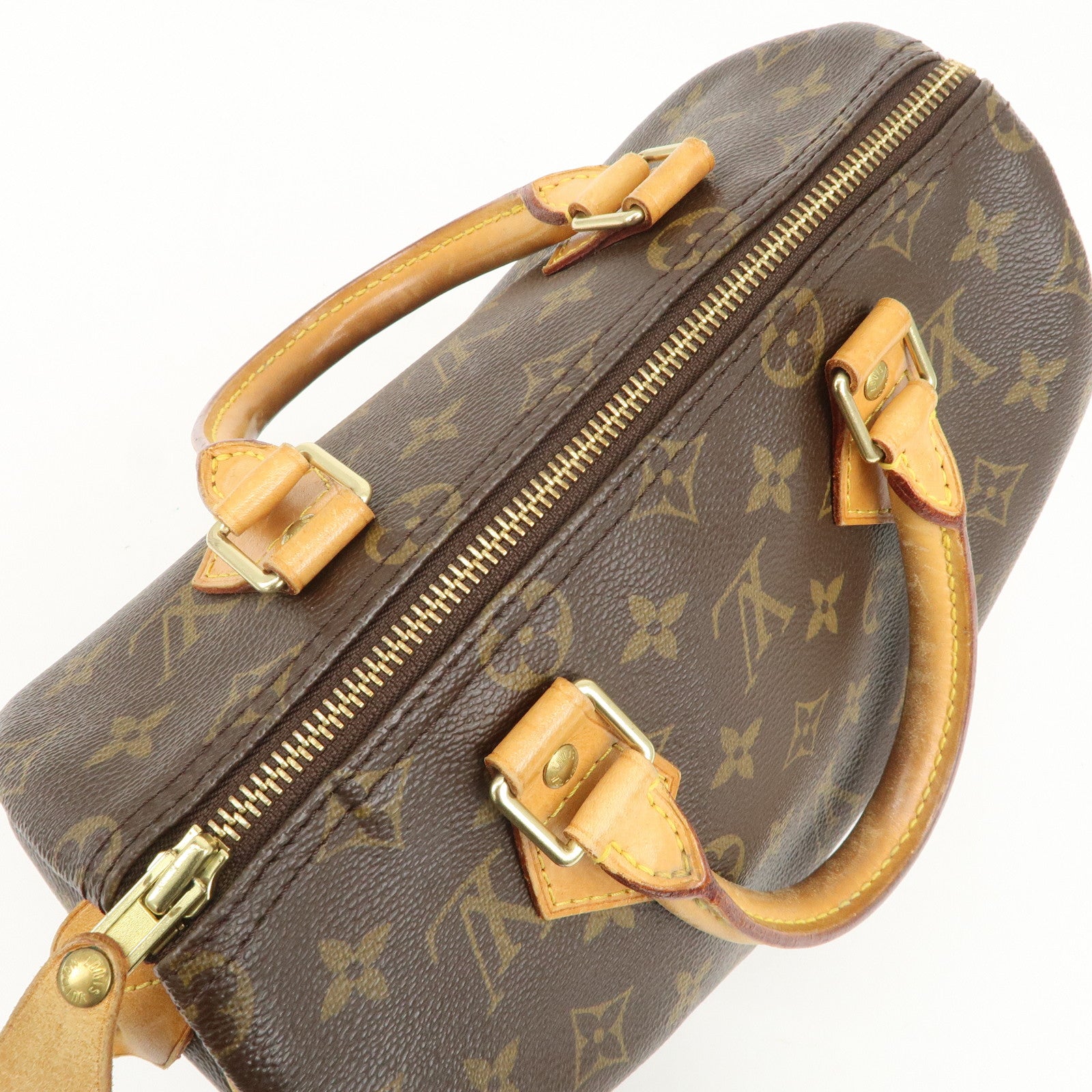 Louis Vuitton Monogram Speedy 25 Boston Bag Hand Bag Brown M41528
