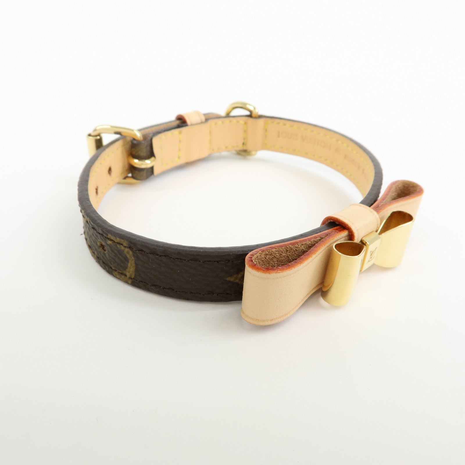 LOUIS VUITTON Monogram Canvas Collier Baxter Dog Collar M58073