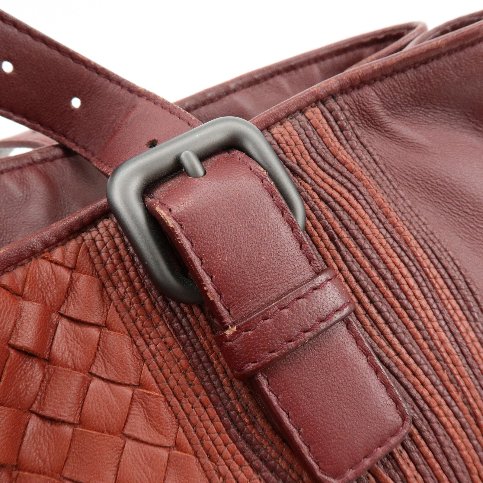 BOTTEGA VENETA Intrecciato Nappa Leather Tote Bag Bordeaux 161761