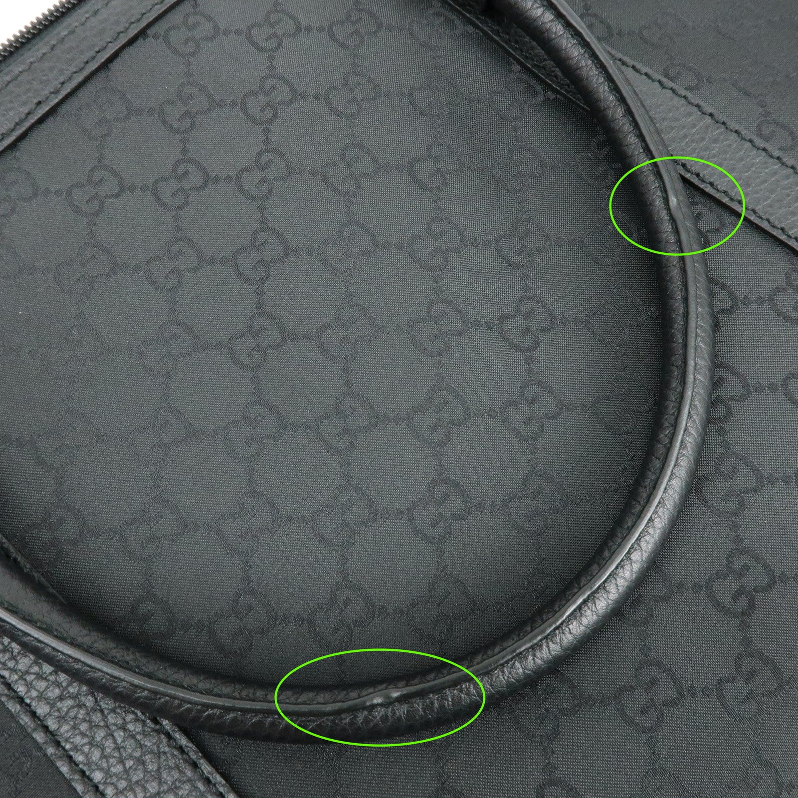 GUCCI Interlocking G Nylon Leather 2Way Hand Shoulder Bag 339550