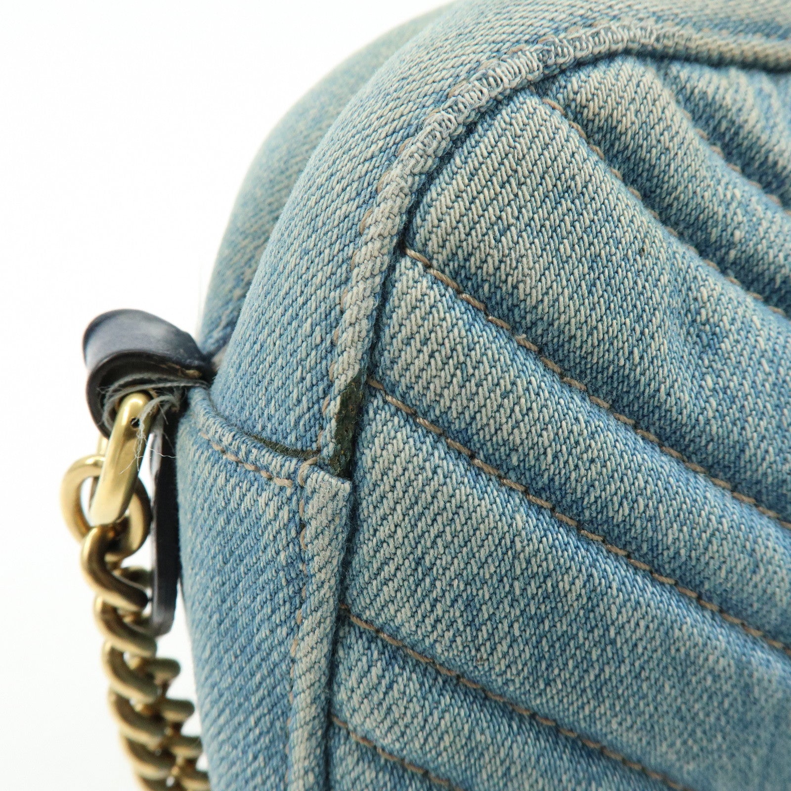 GUCCI GG Marmont Flower Embroidery Leather Shoulder Bag 447632