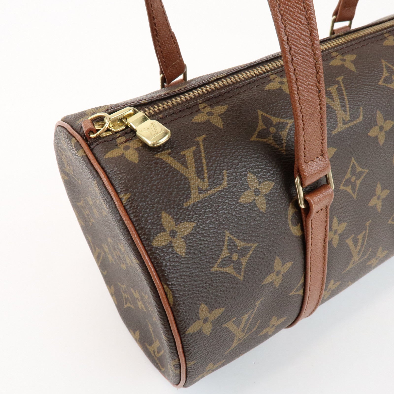 Louis Vuitton Monogram Papillon 30 Hand Bag Brown M51365