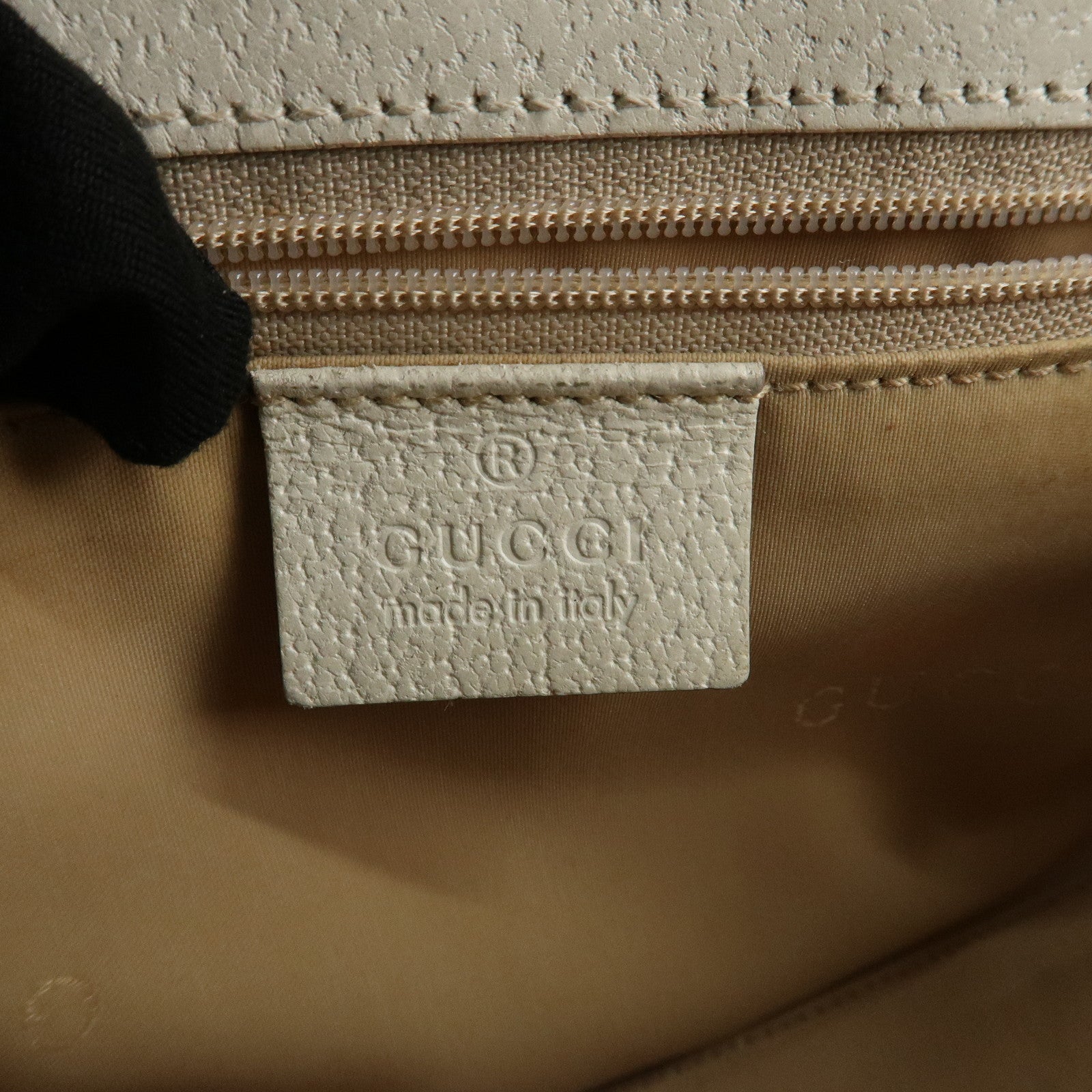 GUCCI Jackie Leather Shoulder Bag Hand Bag Ivory Silver HDW Used