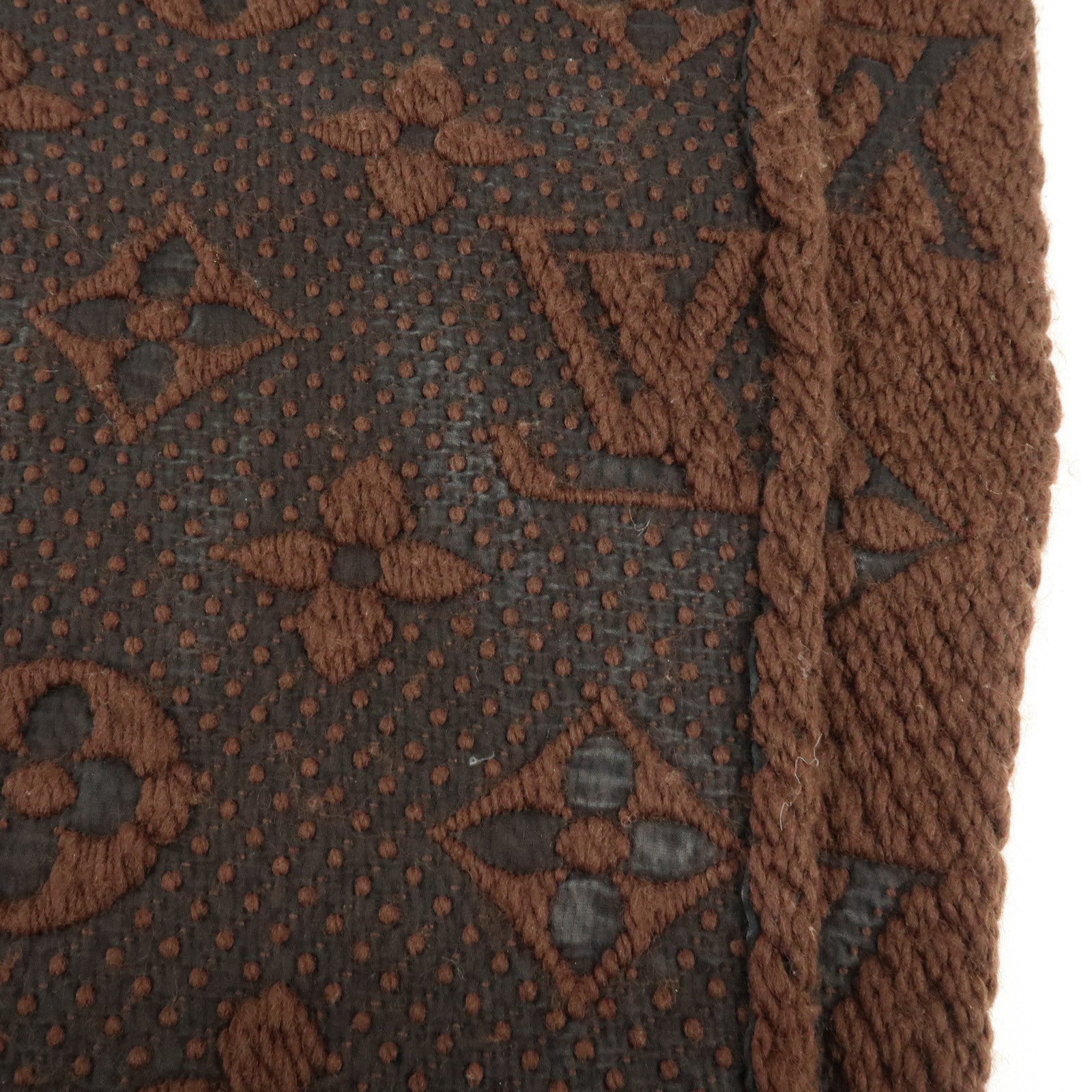 Louis Vuitton Écharpe Logomania Wool Silk Scarf Marron M72241