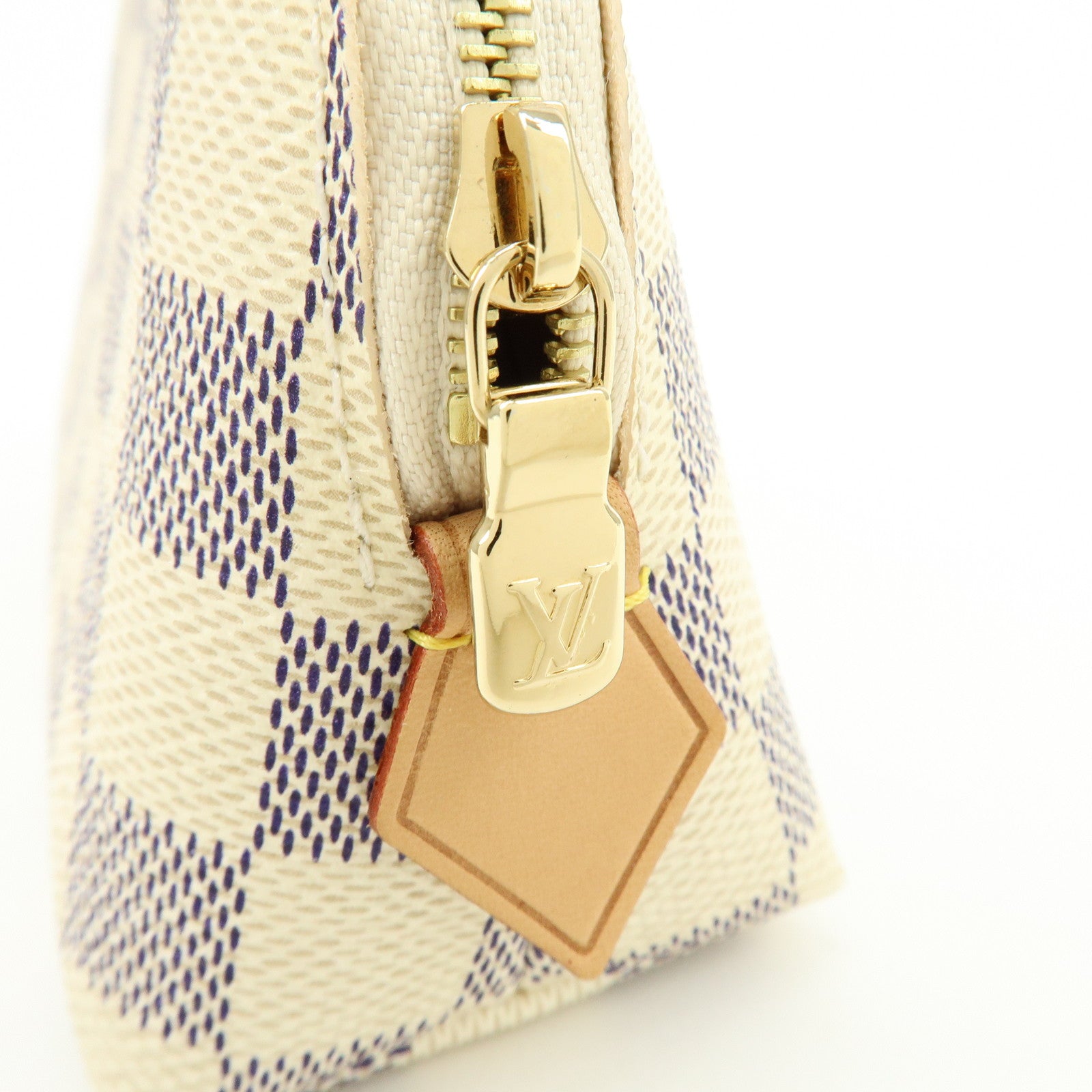 Louis Vuitton Damier Azur Canvas Pochette Cosmetic PM Pouch N60024