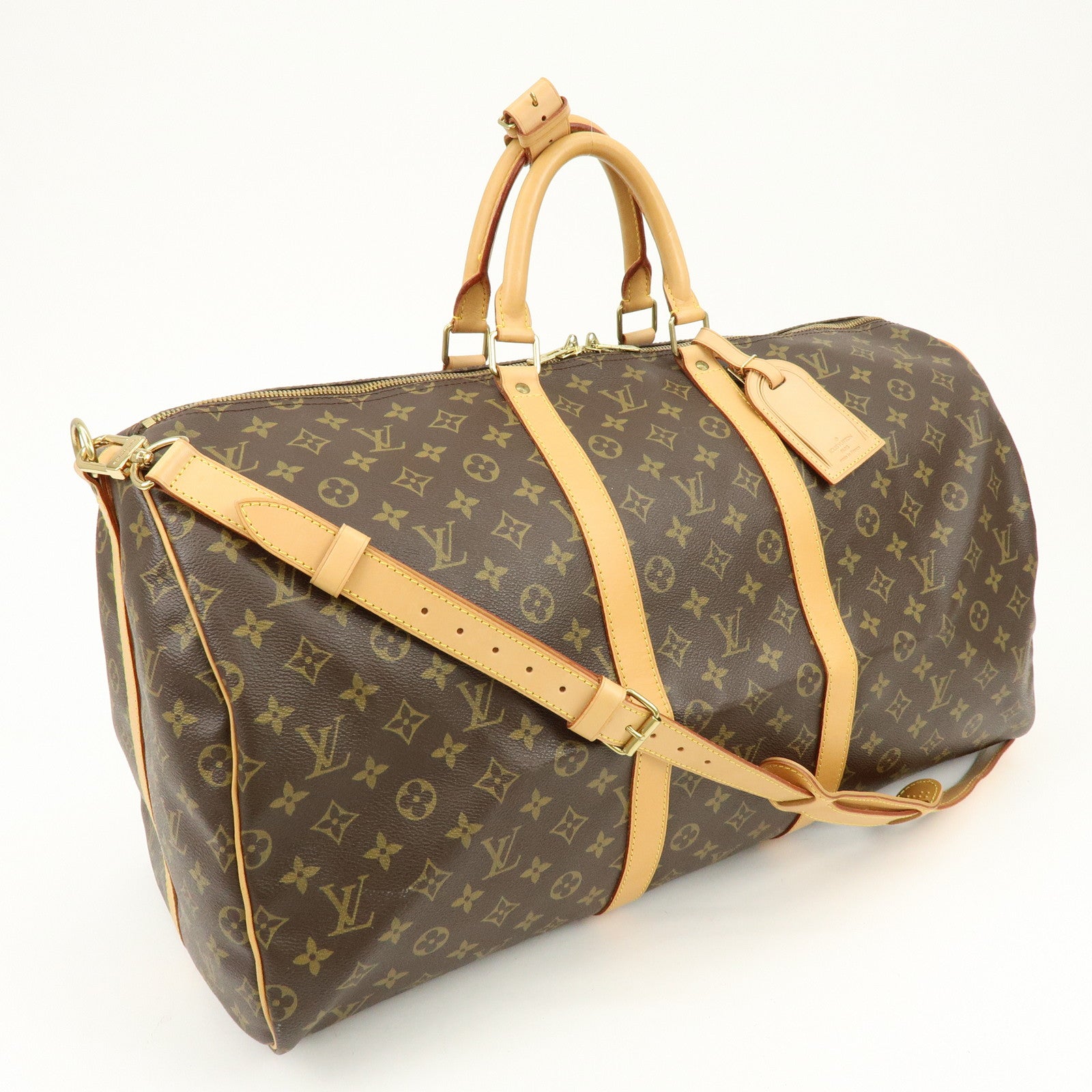 Louis Vuitton Monogram Keep All Bandouliere 55 Boston Bag M41414