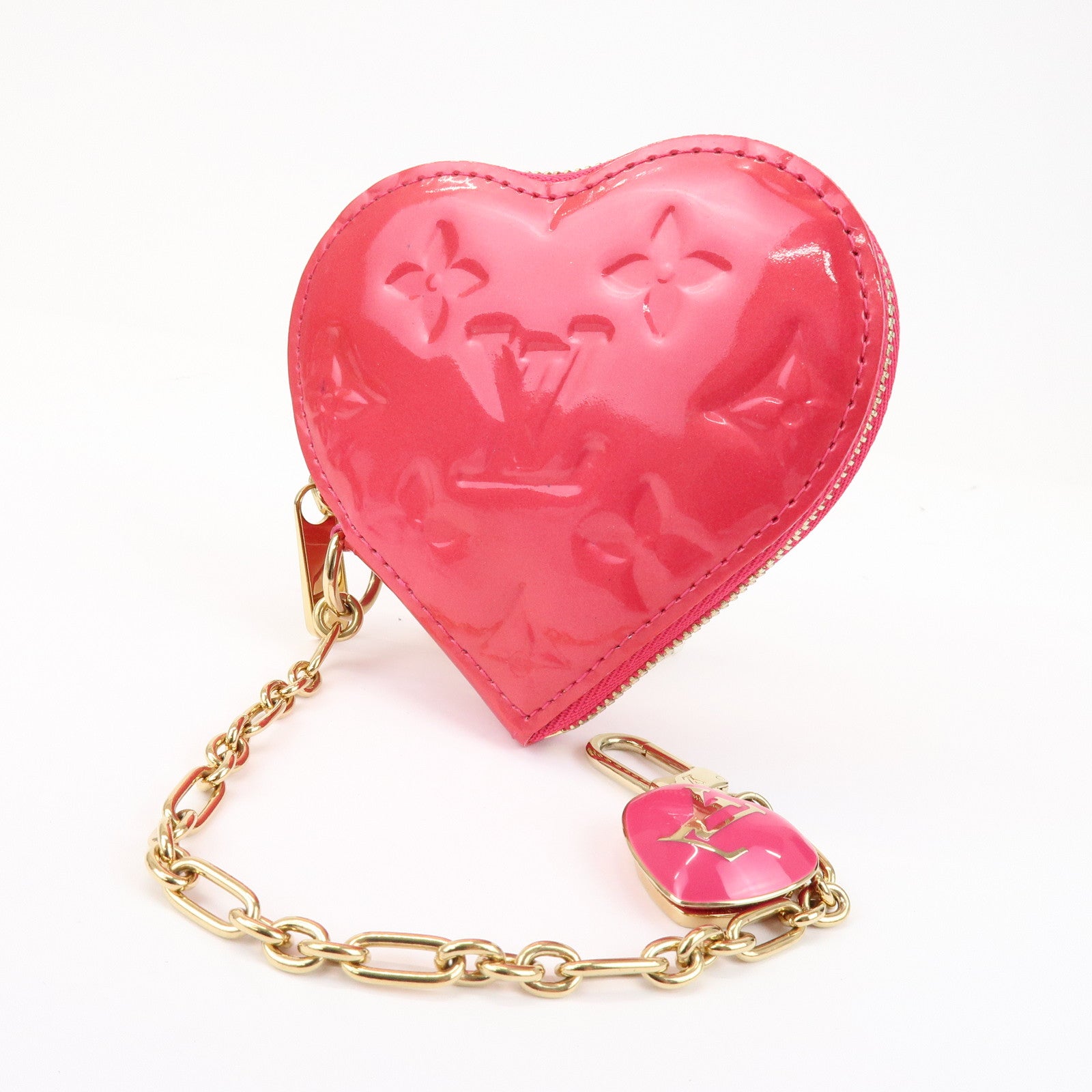 Louis Vuitton Monogram Vernis Porte Monnaie Coeur Coin Case M93657