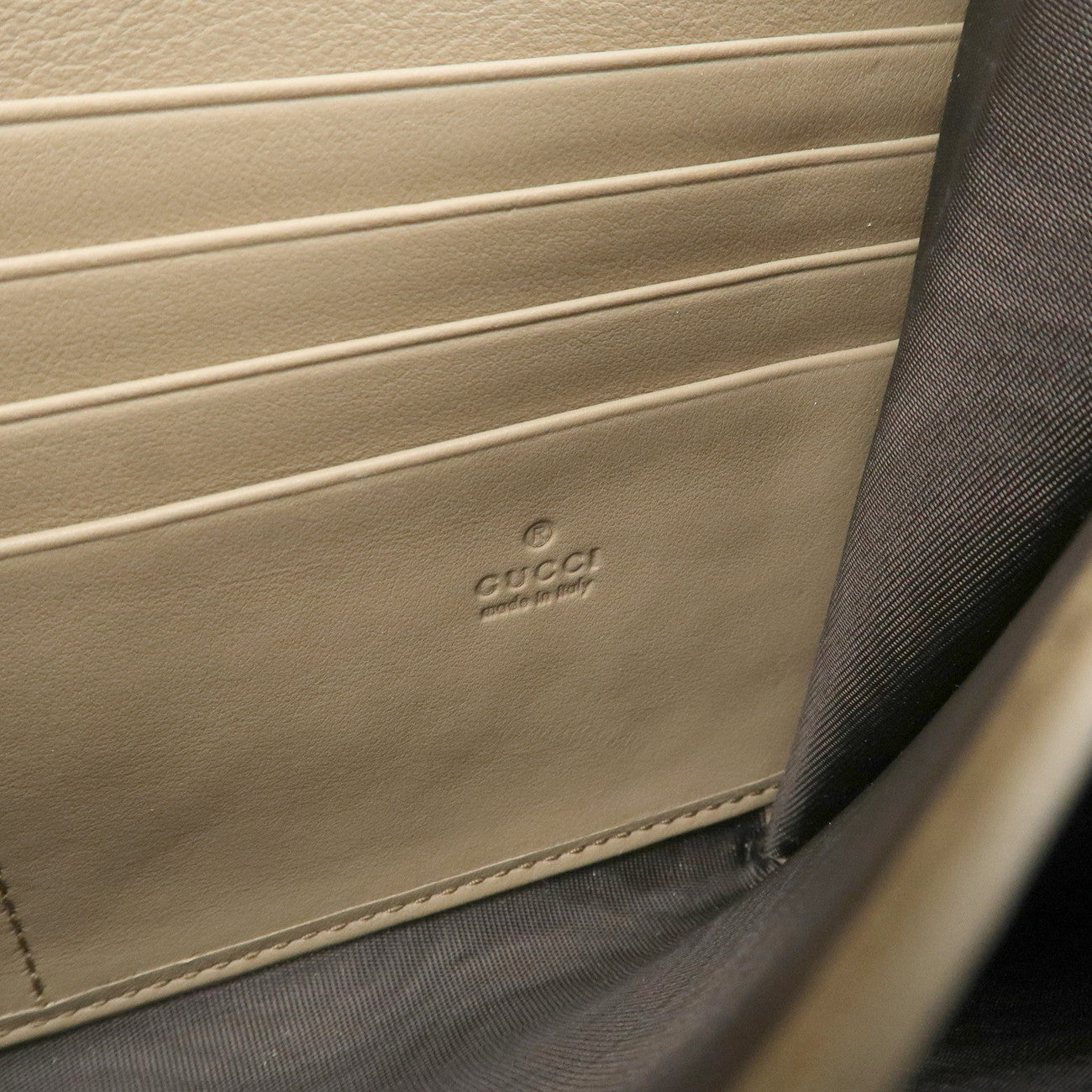 GUCCI Dionysus GG Supreme WOC Chain Shoulder Bag Beige 401231