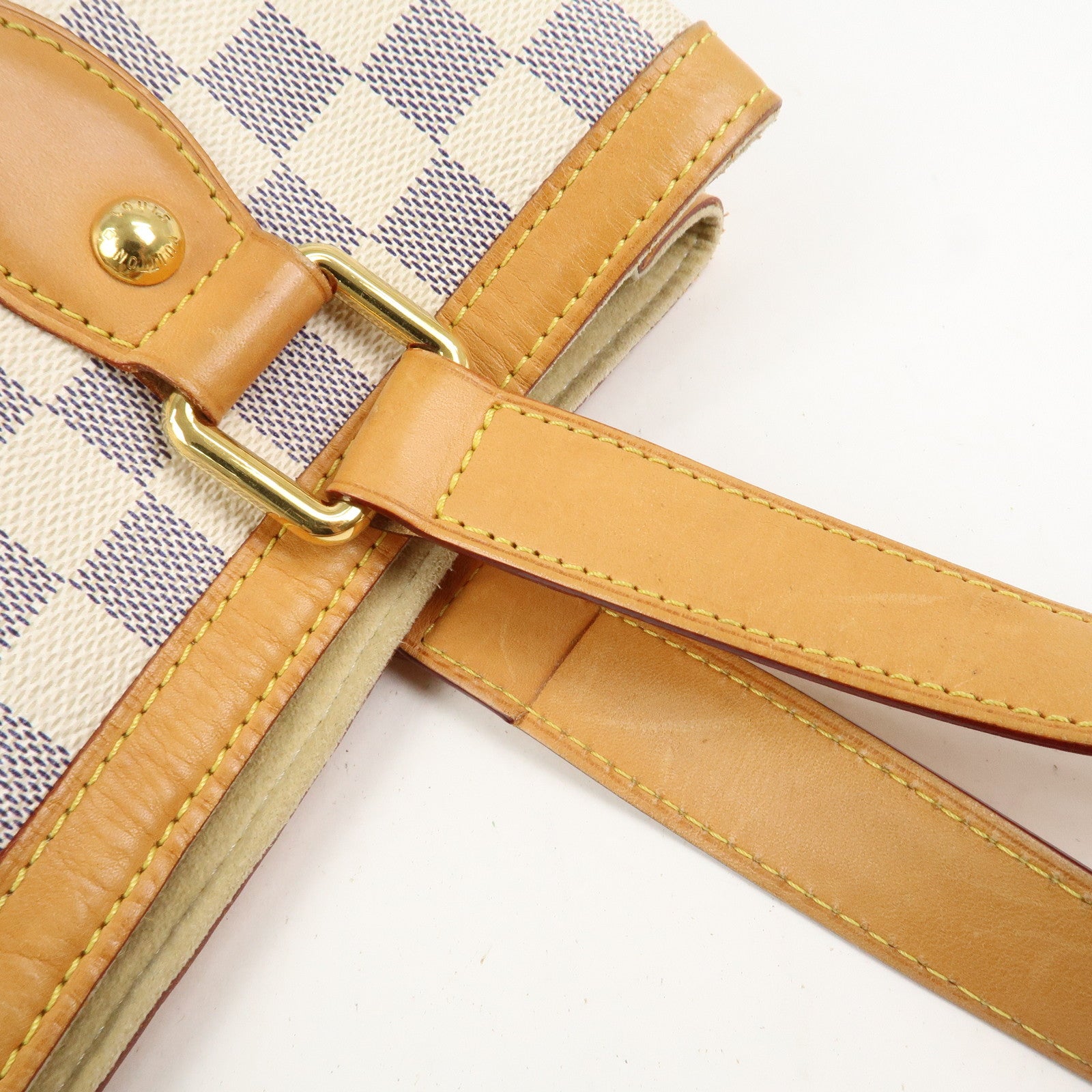 Louis Vuitton Damier Azur Hampstead PM Hand Bag Ivory N51207