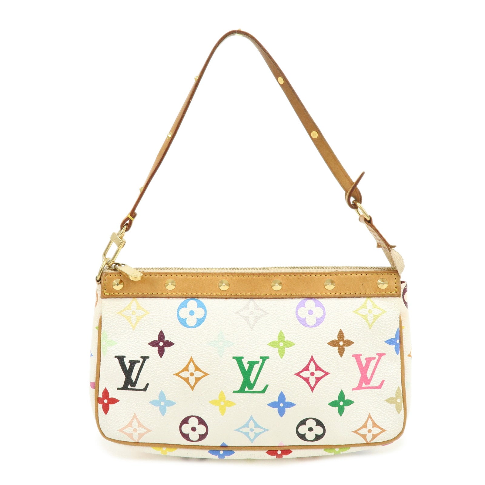 Louis Vuitton Monogram Multicolor Pochette Accessoires Blanc M92649