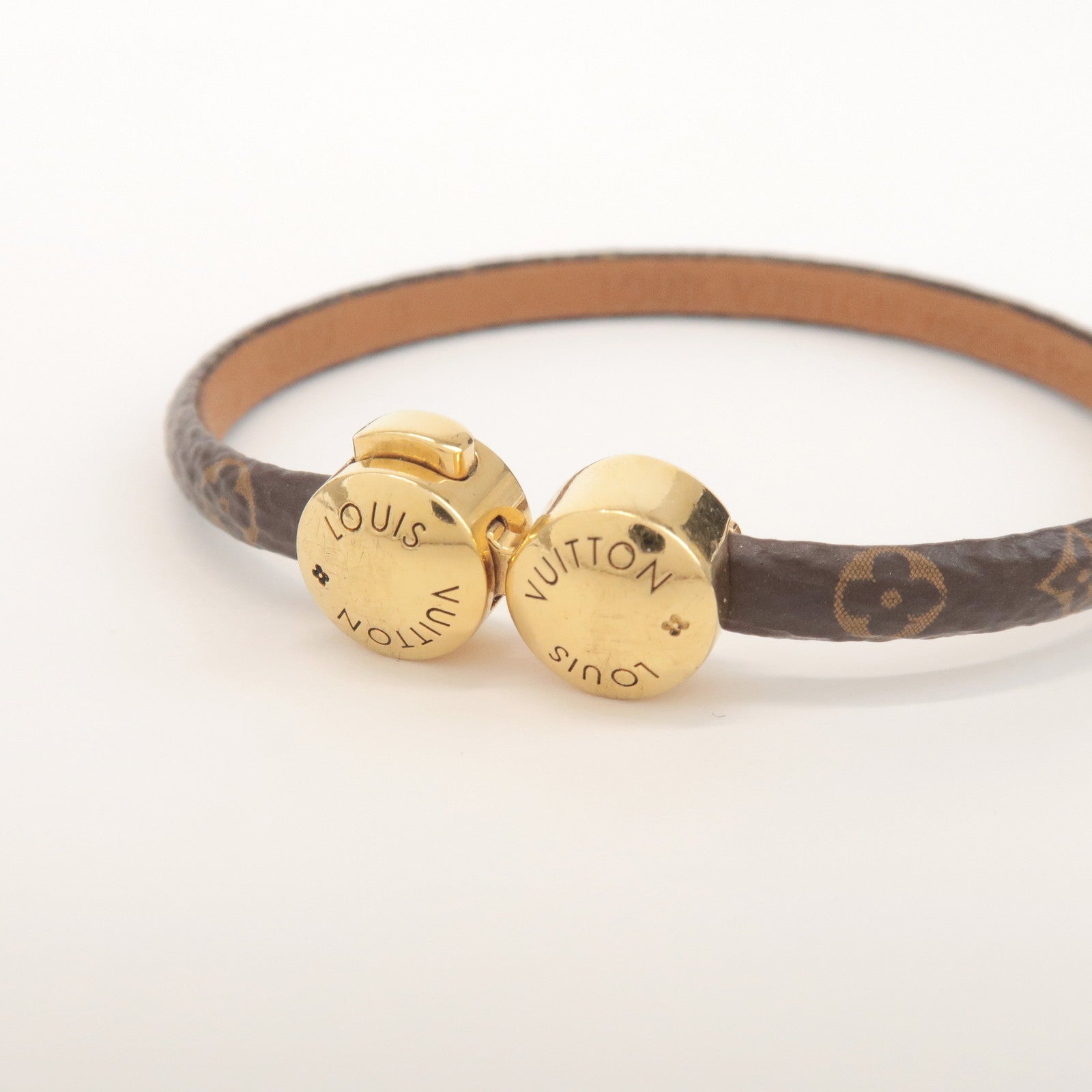 Louis Vuitton Monogram Historic Mini Bracelet Size 17 Brown M6407F