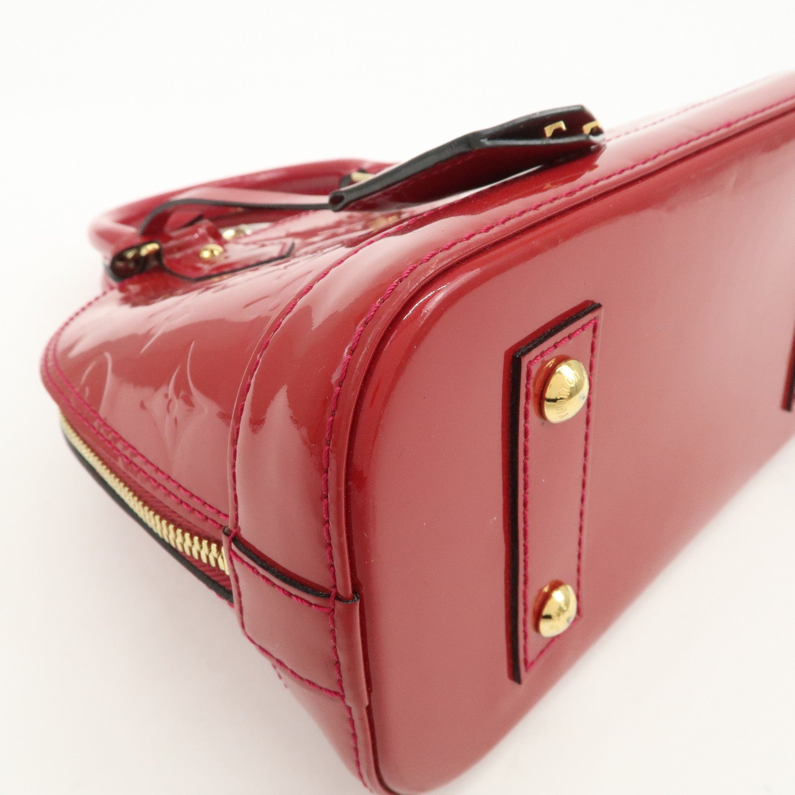 Louis Vuitton Monogram Vernis Alma BB 2Way Bag Rouge Grenade M91698