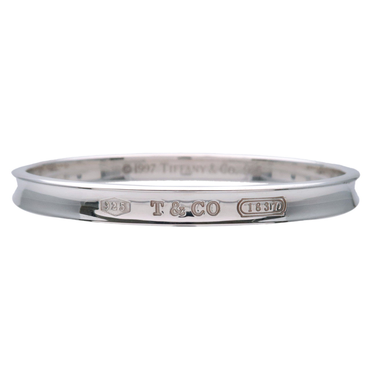 Tiffany & Co 1837 Narrow Bangle Bracelet SV925 Silver
