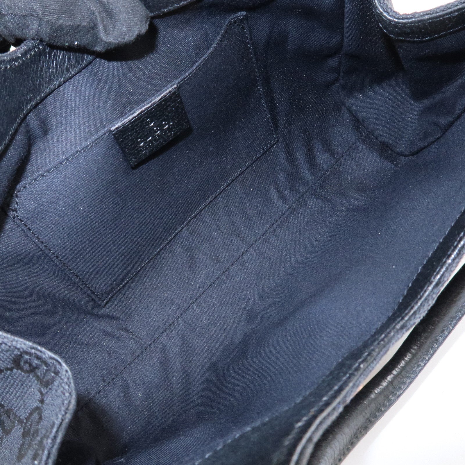 GUCCI New Jackie GG Canvas Shoulder Bag Hand Bag Black 124409