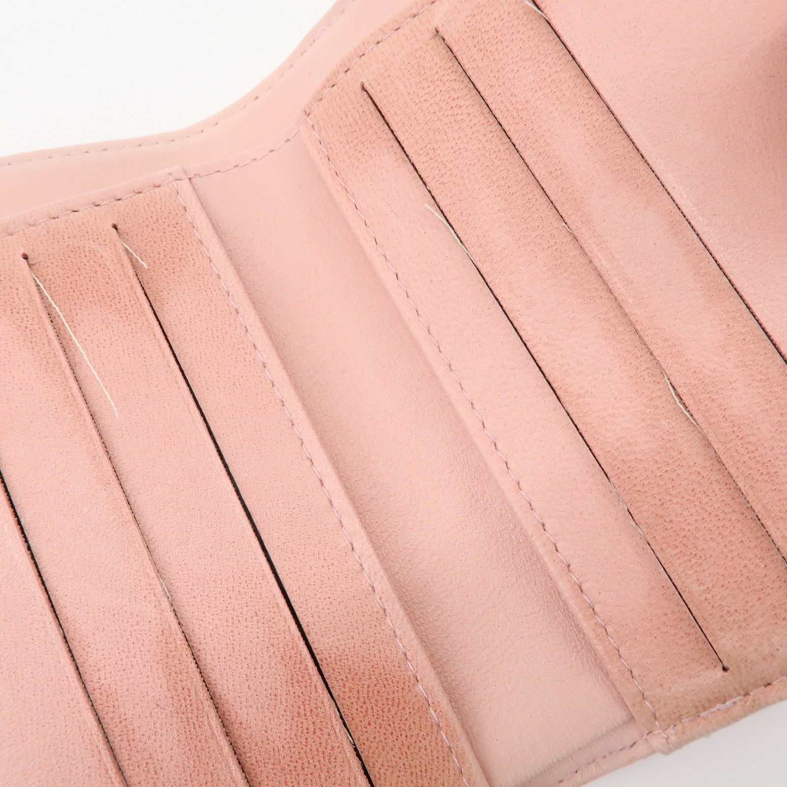 CHANEL COCO Mark Caviarskin Bi-fold Wallet Compact Wallet Pink