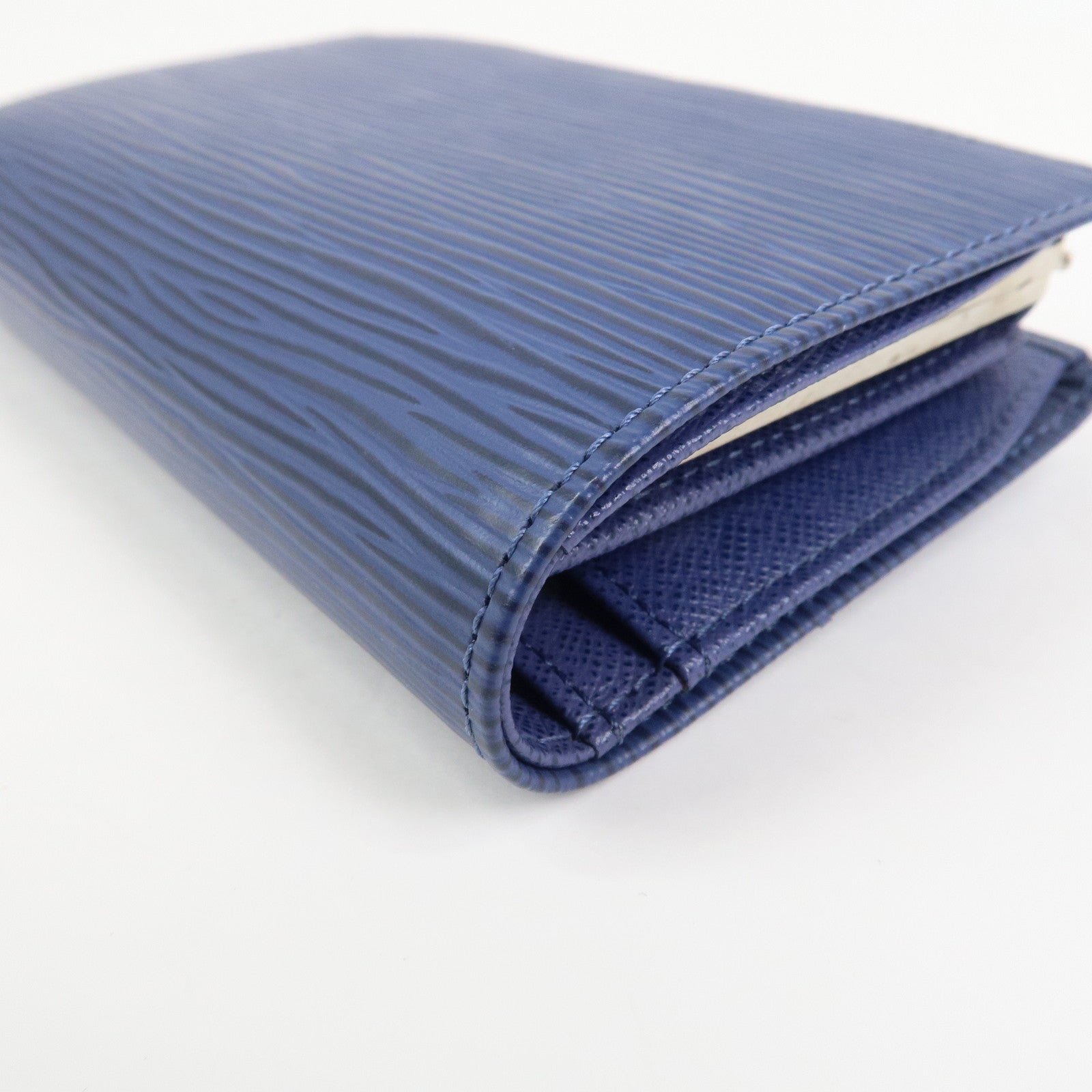 Louis Vuitton Epi Porte Monnaie Billets Viennois Wallet Blue M63245