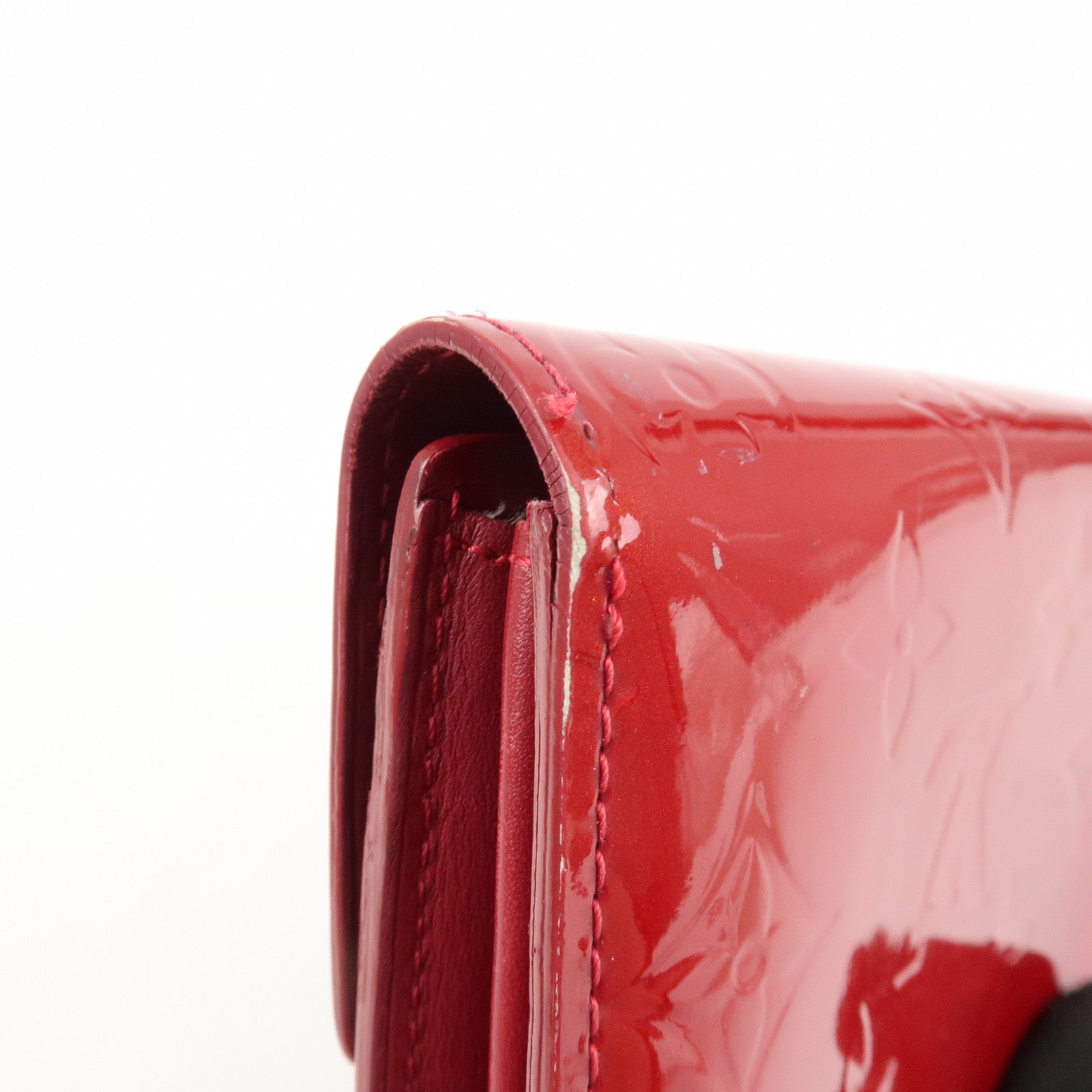 Louis Vuitton Monogram Vernis Leather Wallet Pomme d'Amour M93530 Used