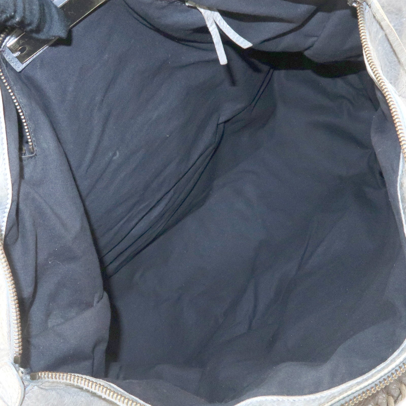 BALENCIAGA The Work Leather Tote Bag Hand Bag Gray Used