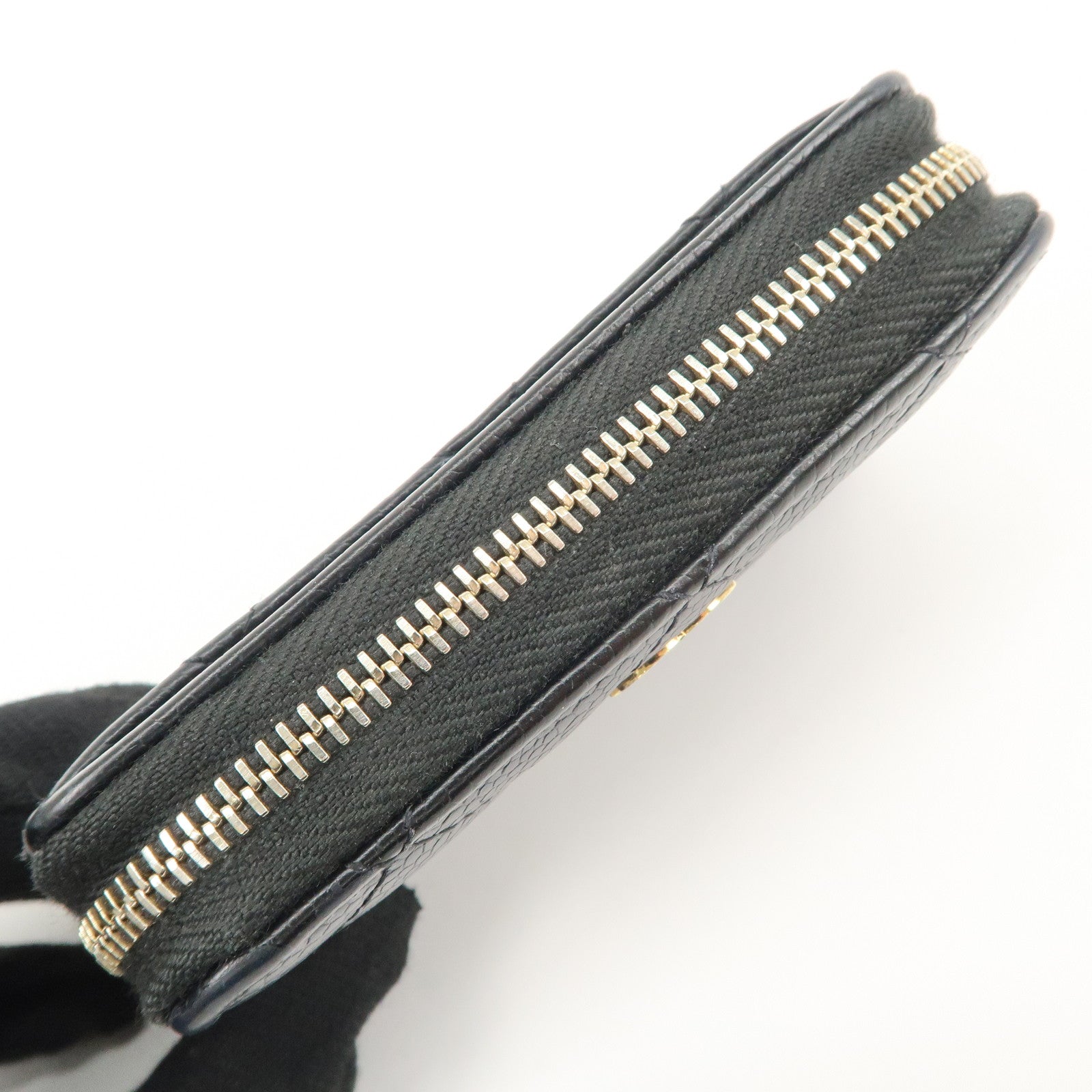 CHANEL Matelasse Timeless Classic Caviarskin Zippy Coin Case AP0216 Used