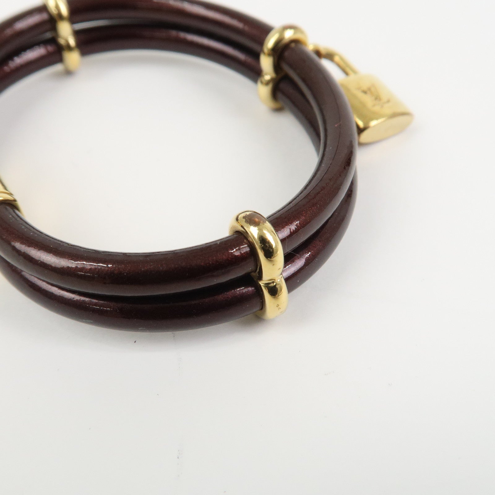 Louis Vuitton Vernis Leather Bracelet Keep It Twice Amarante