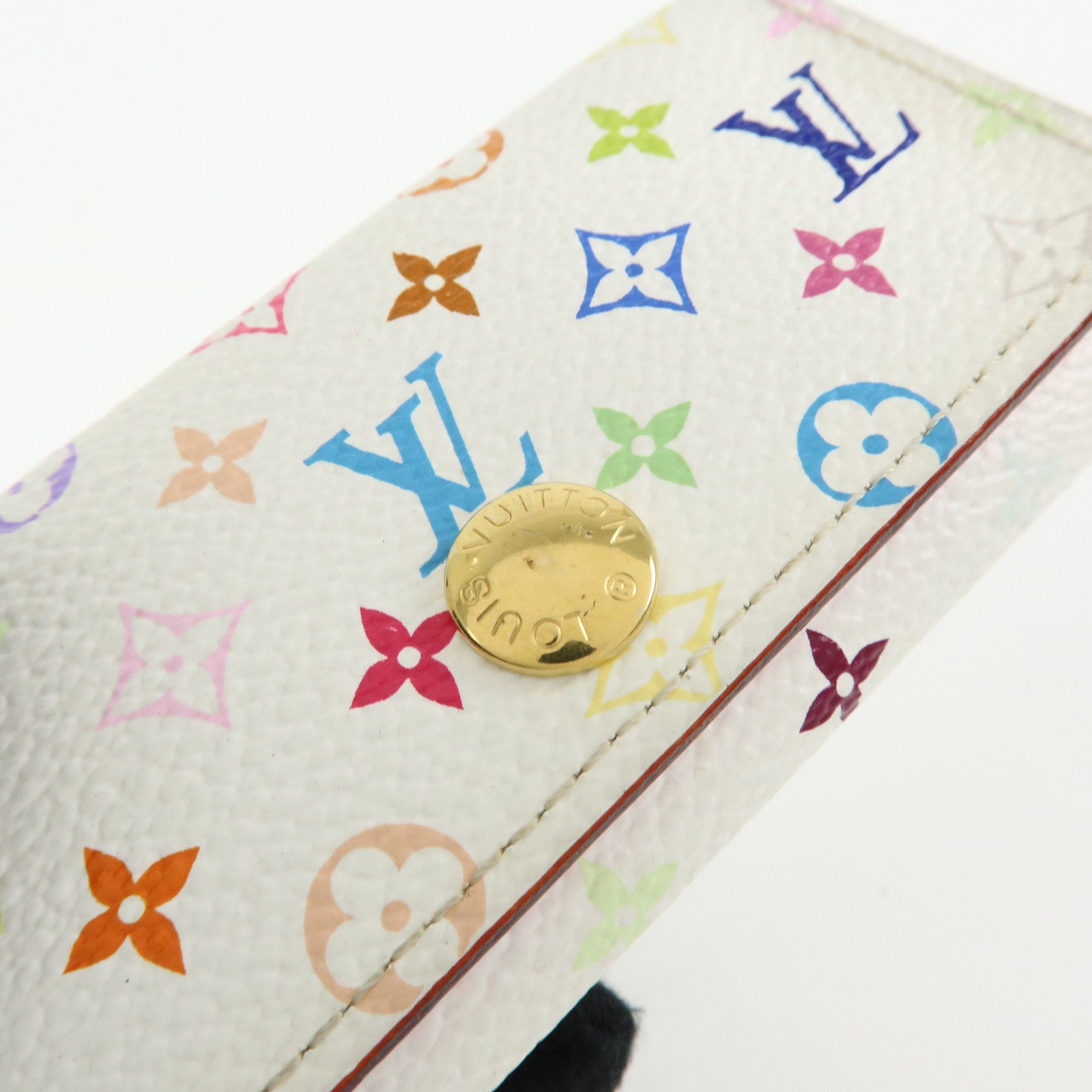 Louis Vuitton Monogram Multicolor Multiclés 4 Key Case Blanc M60043