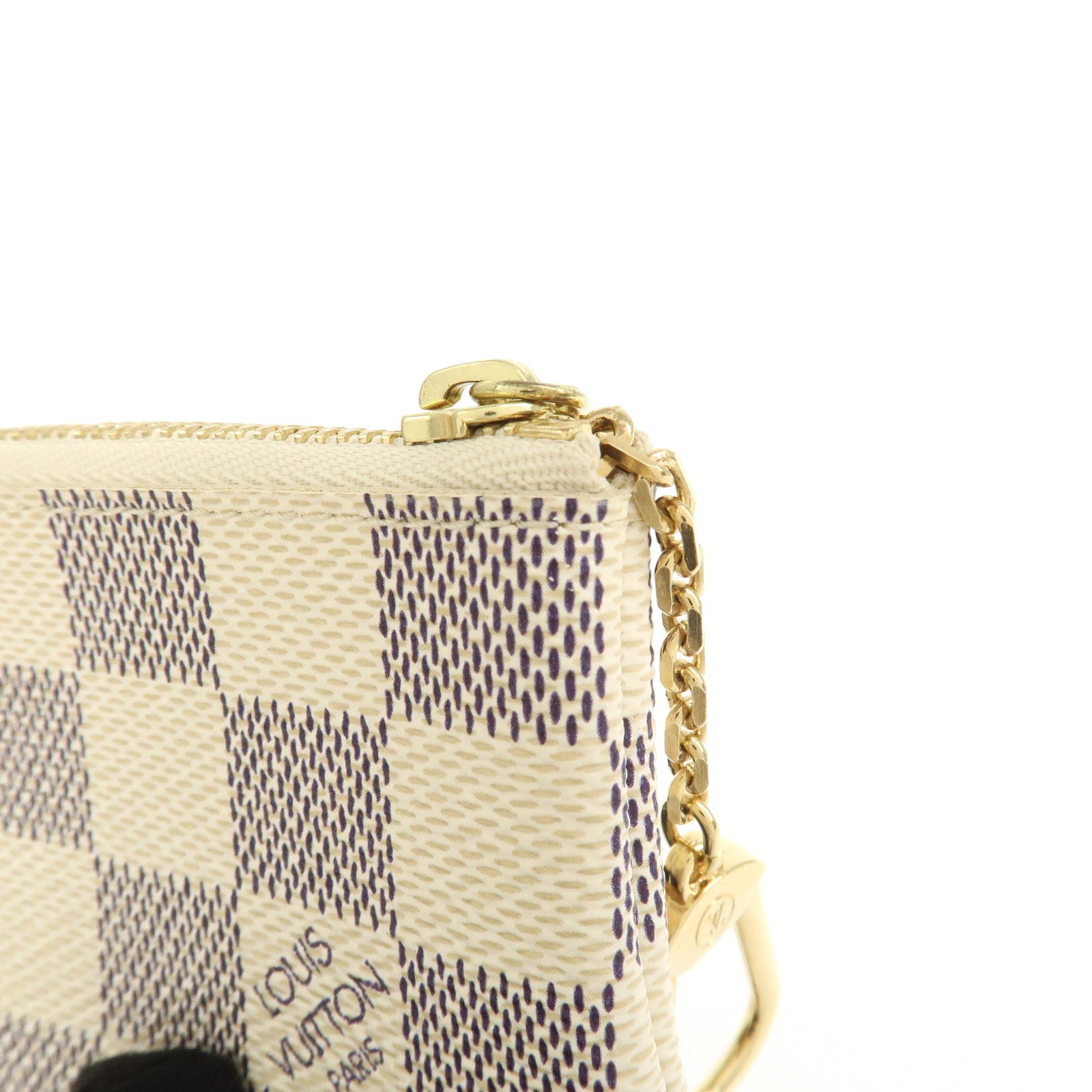 Louis Vuitton Damier Azur Pochette Cles Coin Case N62659