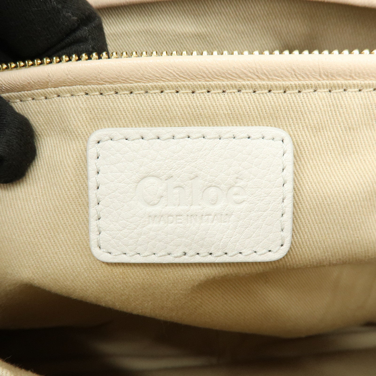 Chloe Paraty Leather 2Way Bag Hand Bag White