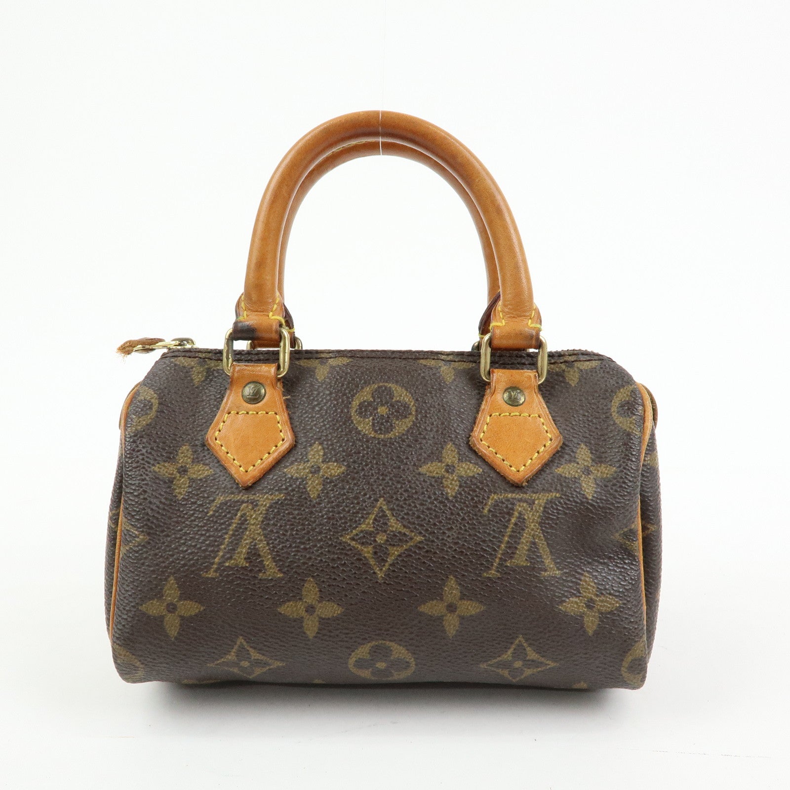Louis Vuitton Monogram Mini Speedy Hand Bag & Strap Brown M41534