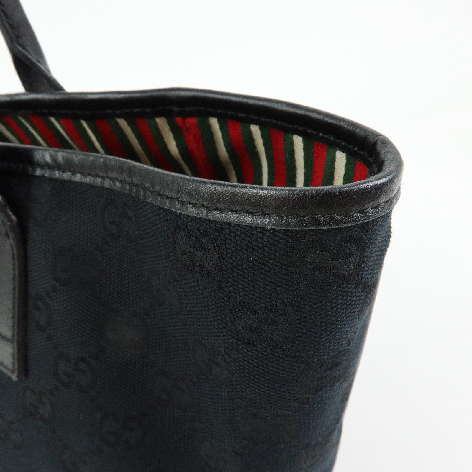 GUCCI Interlocking G New Britt GG Canvas Leather Tote Bag 169946
