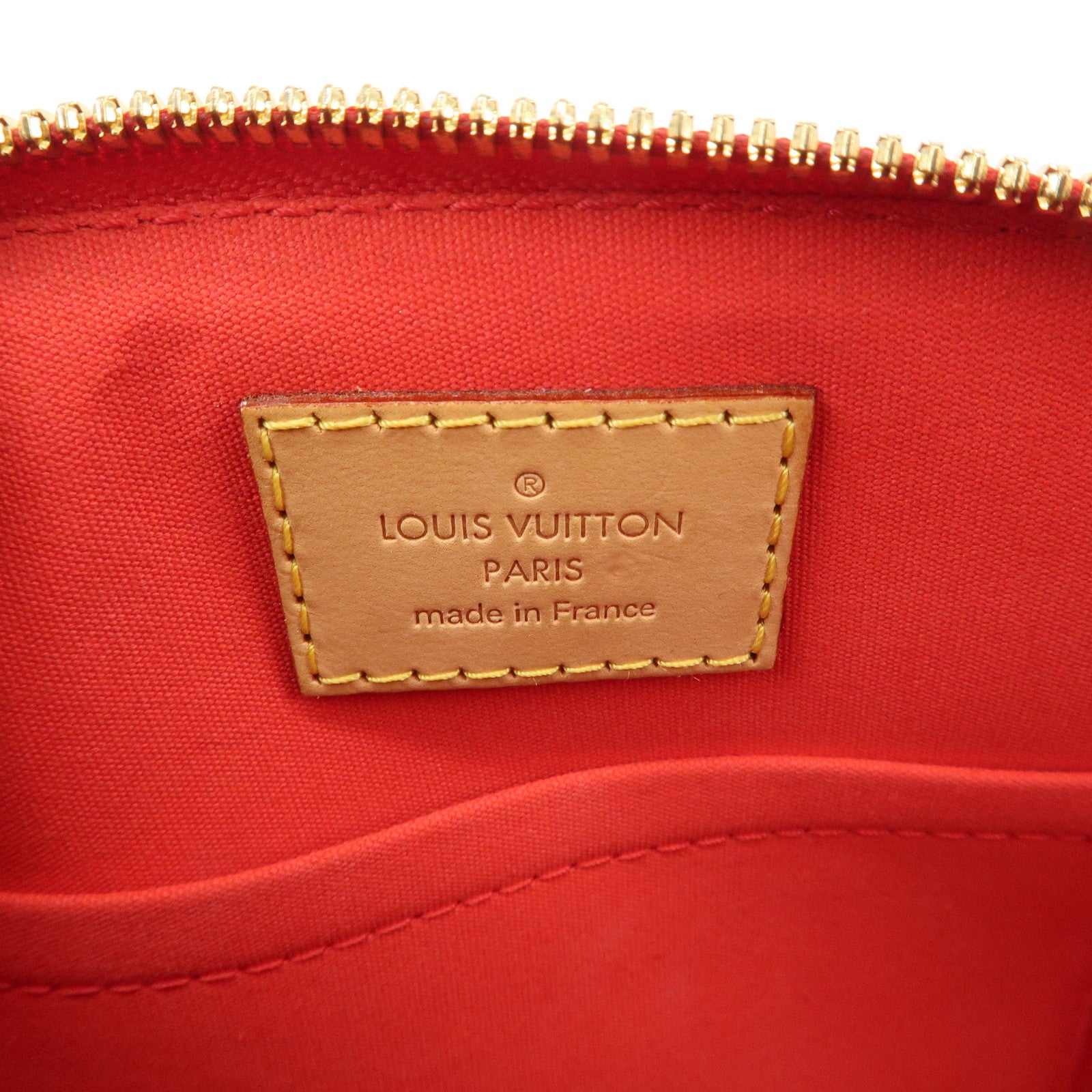 Louis Vuitton Monogram Vernis Alma BB 2Way Hand Bag Rouge M91698 Used