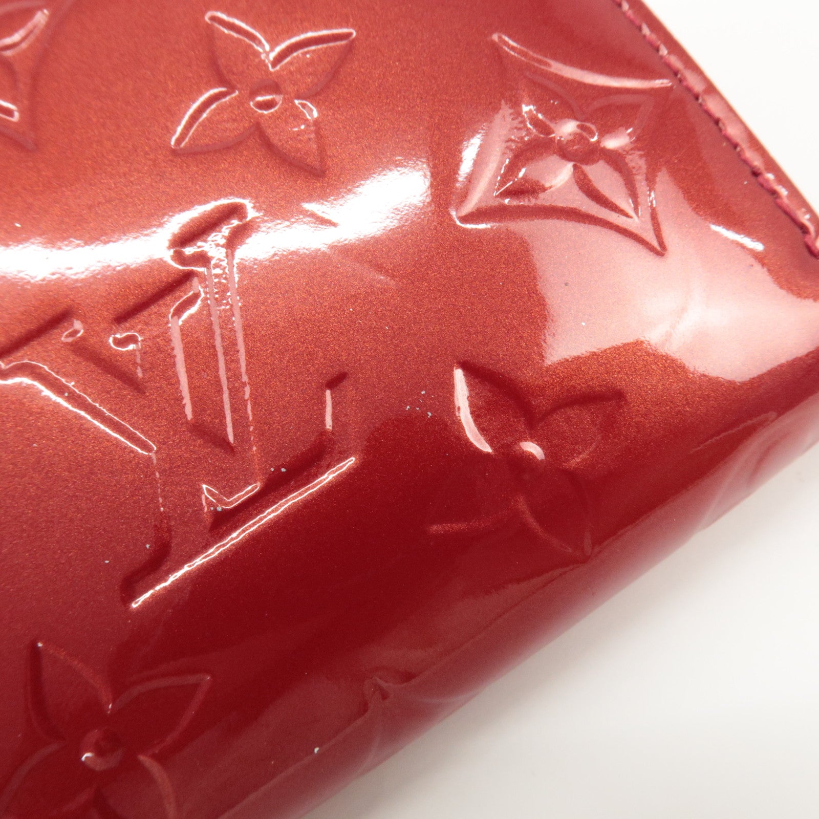 Louis Vuitton Monogram Vernis Zippy Coin Purse Pomme d'Amour M93608 Used